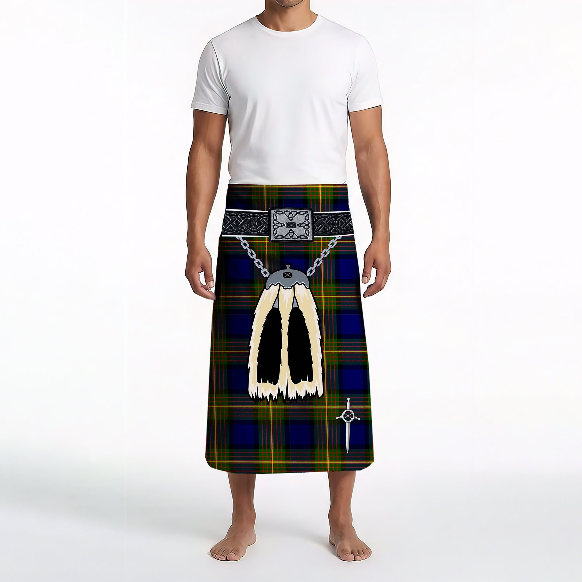 ScotsTee Shop Scottish Muir Clan Highland Kilt Sporran Tartan Beach Towel