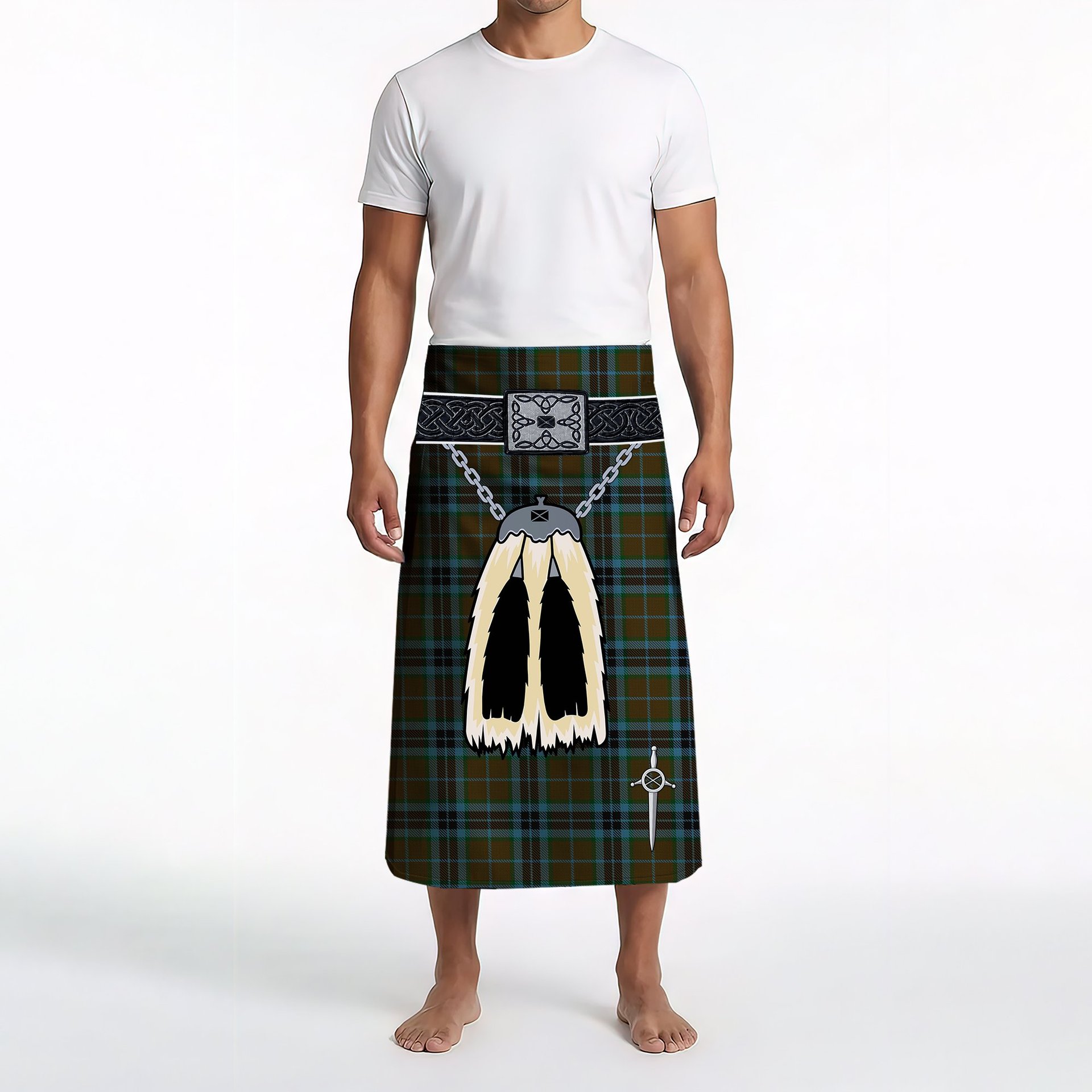 ScotsTee Shop Scottish Thomson Hunting Clan Highland Kilt Sporran Tartan Beach Towel