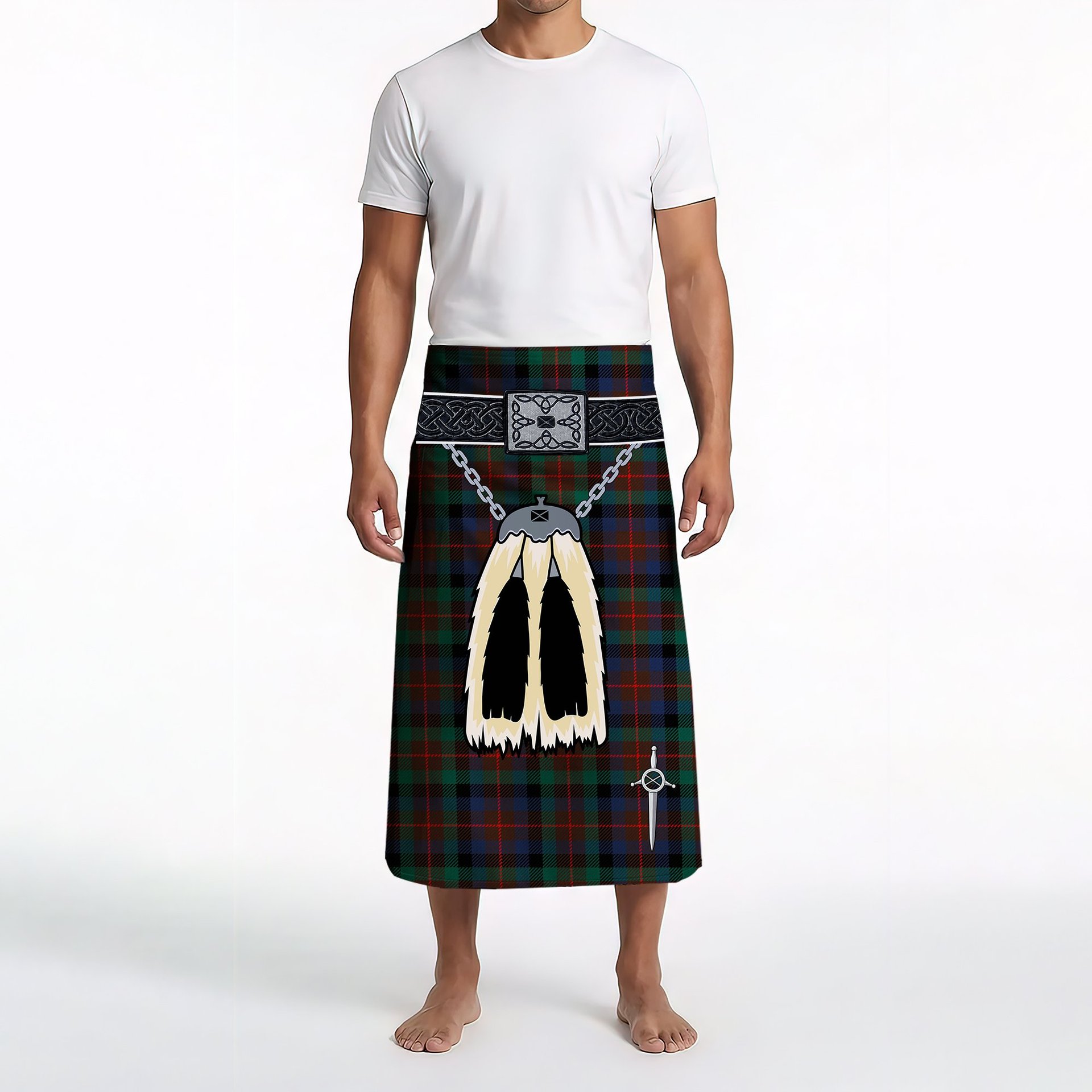 ScotsTee Shop Scottish Tennant Modern Clan Highland Kilt Sporran Tartan Beach Towel