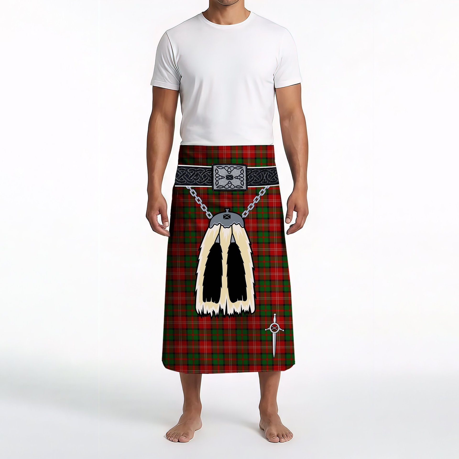 ScotsTee Shop Scottish Nisbet Clan Highland Kilt Sporran Tartan Beach Towel