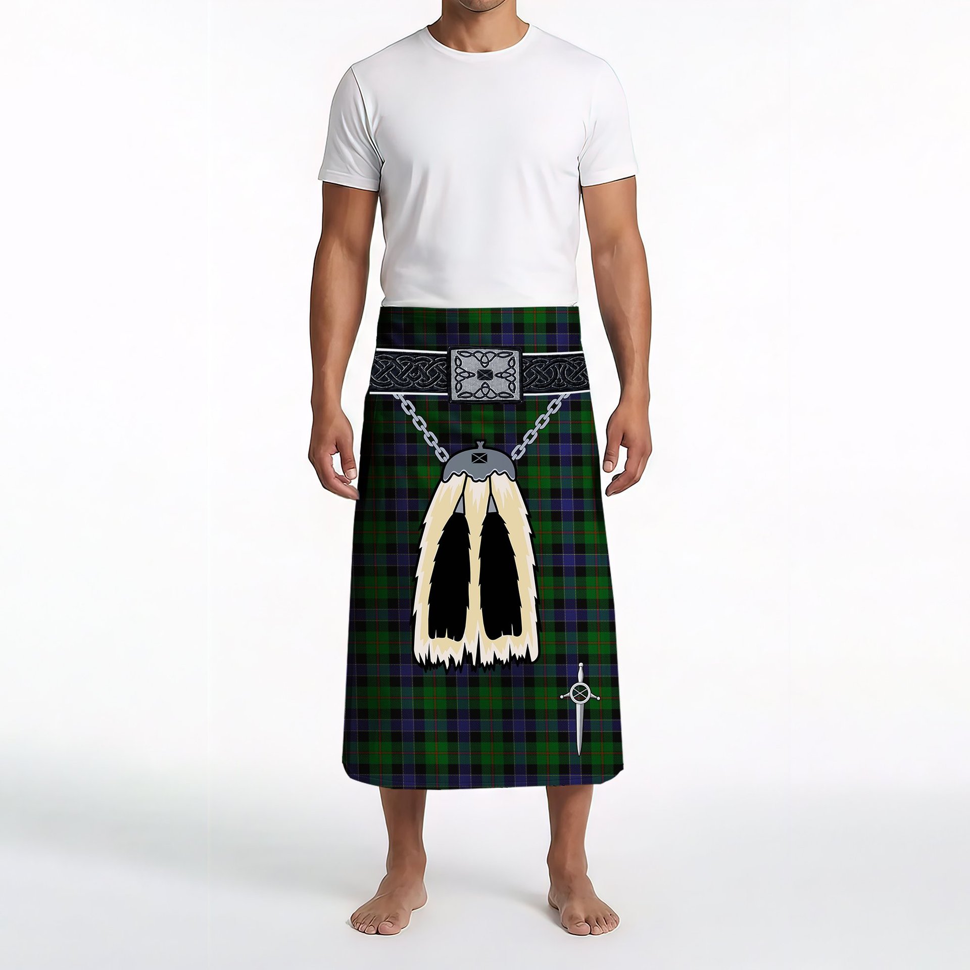 ScotsTee Shop Scottish Ogilvie of Inverarity VS 2 Clan Highland Kilt Sporran Tartan Beach Towel