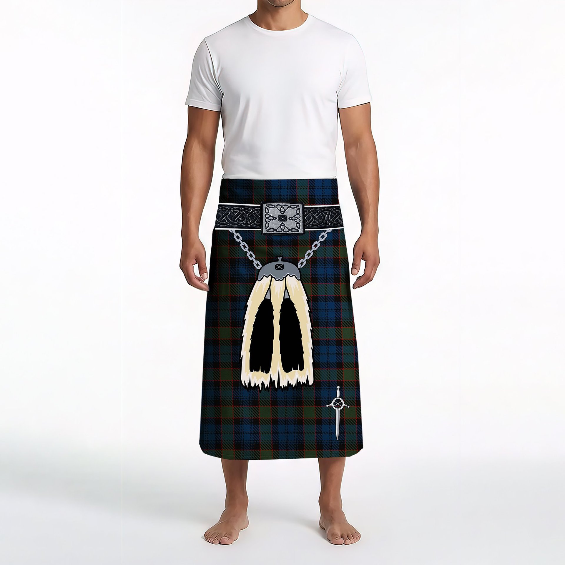 ScotsTee Shop Scottish Riddoch Clan Highland Kilt Sporran Tartan Beach Towel