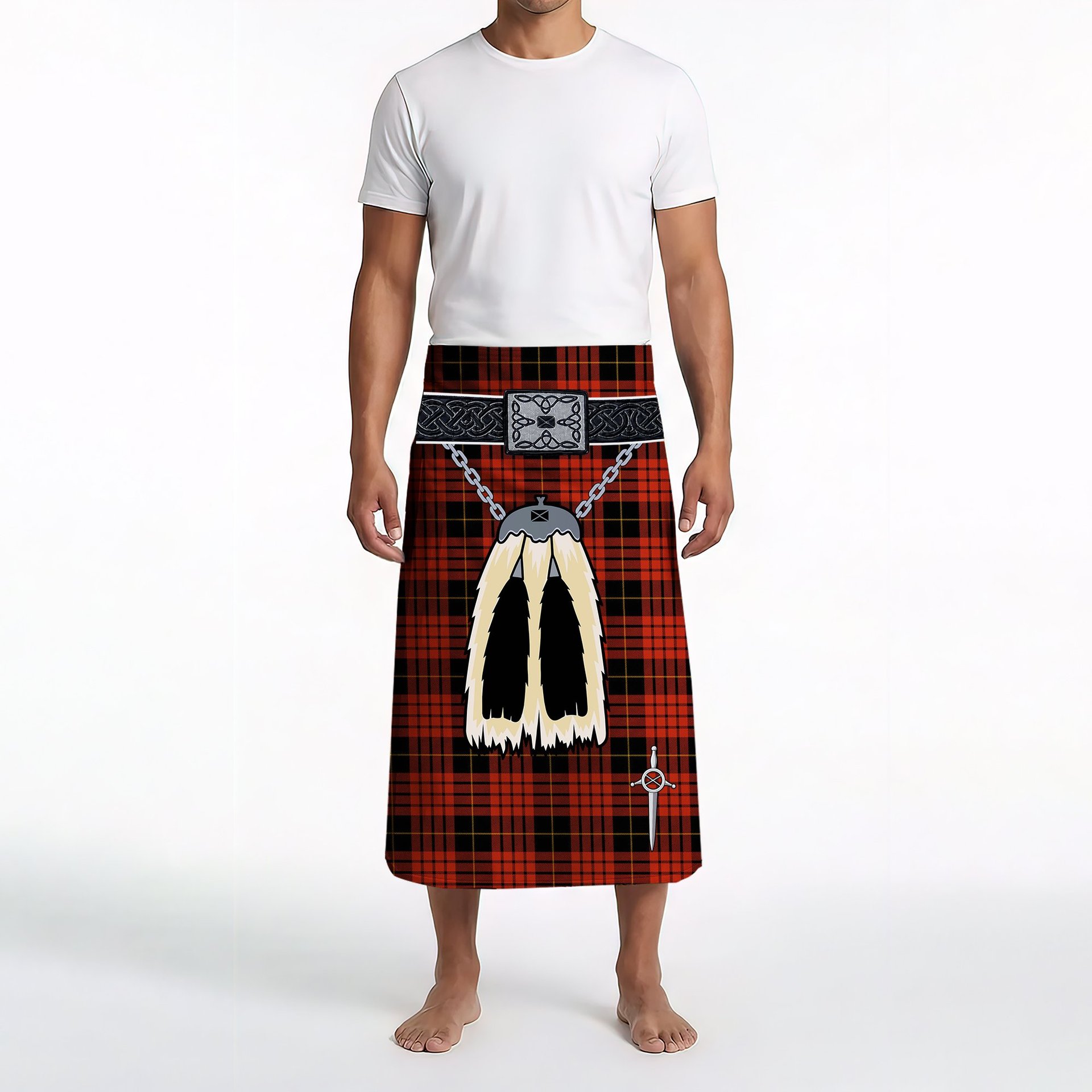 ScotsTee Shop Scottish Quarrie Ancient Clan Highland Kilt Sporran Tartan Beach Towel