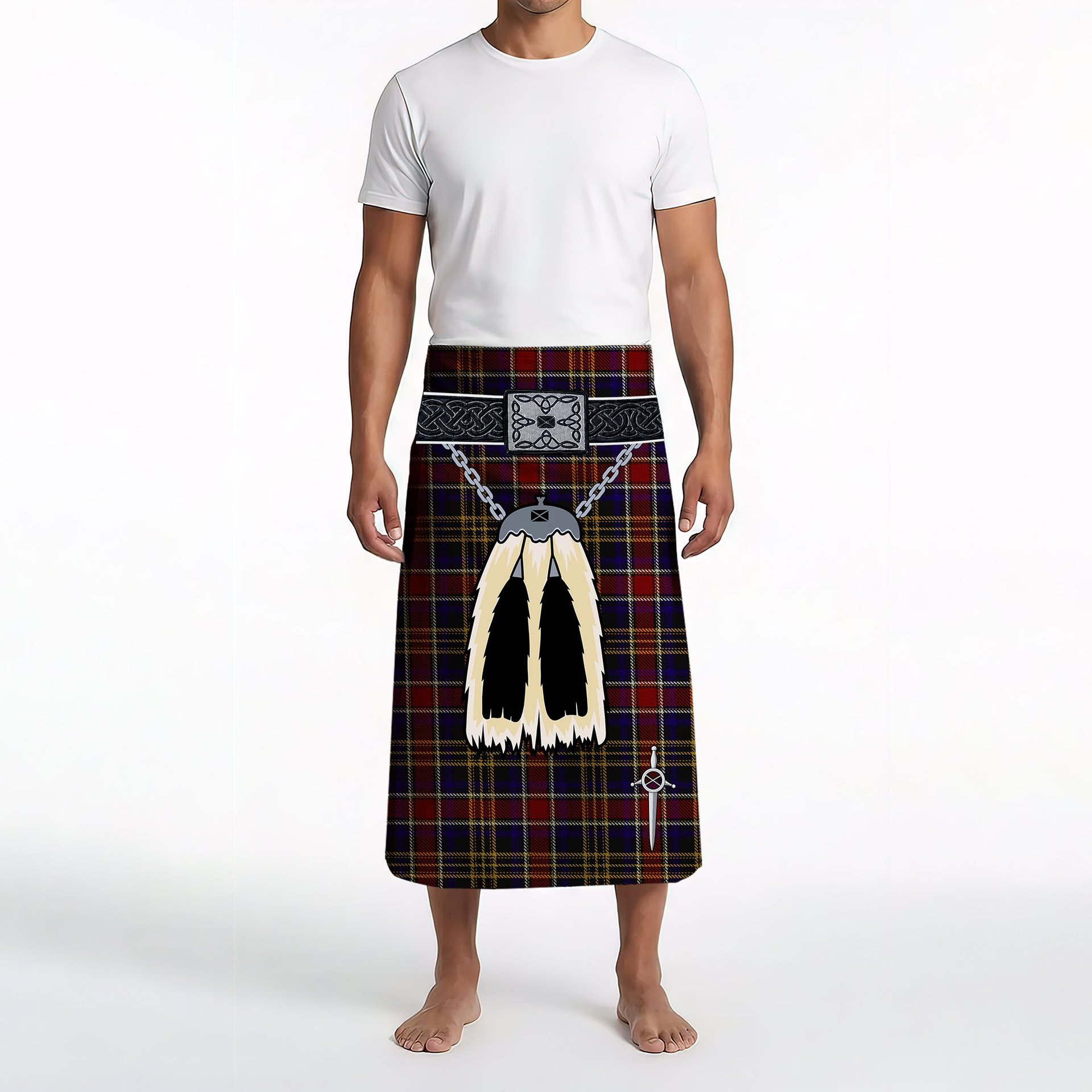 ScotsTee Shop Scottish Ruxton Clan Highland Kilt Sporran Tartan Beach Towel