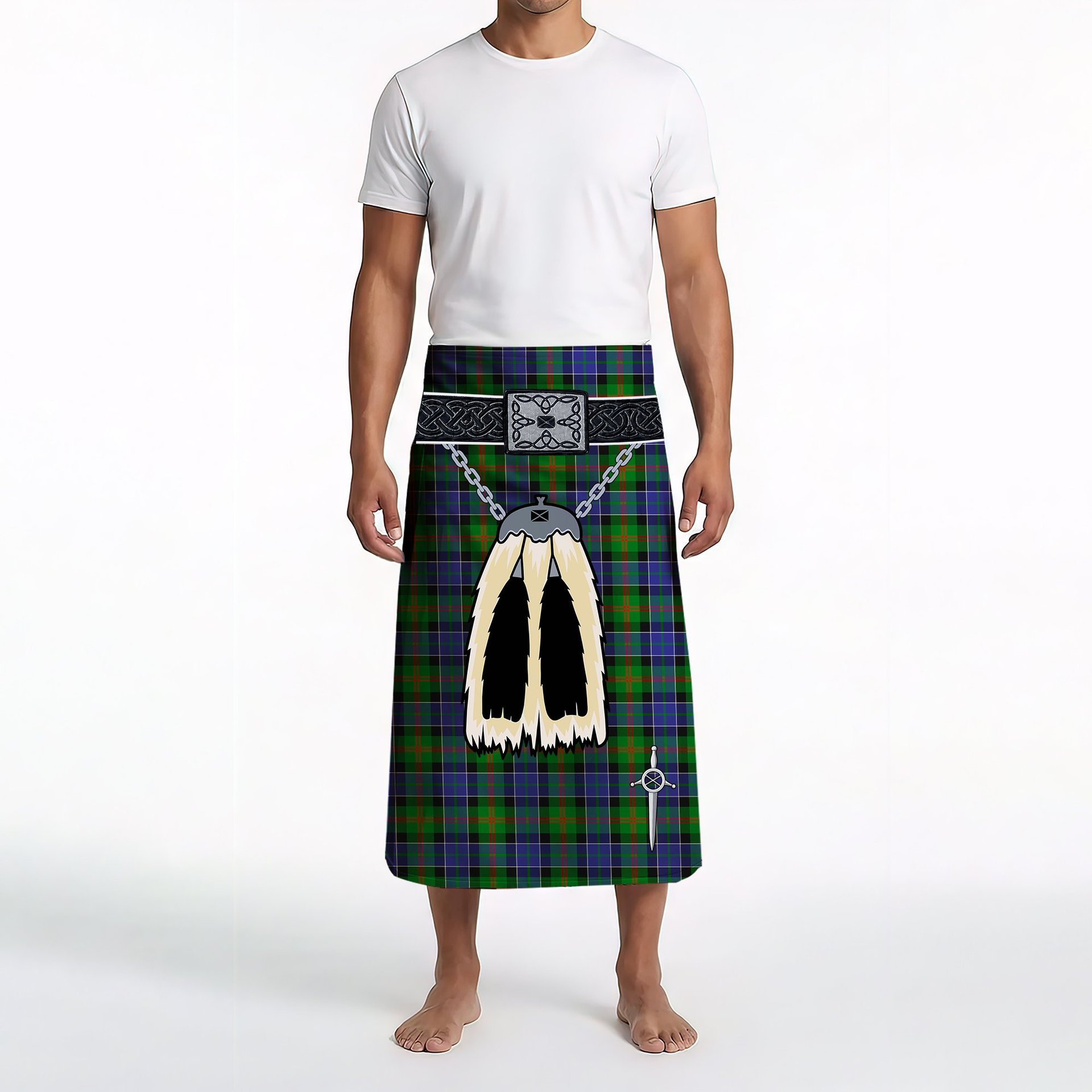 ScotsTee Shop Scottish Paterson SC Clan Highland Kilt Sporran Tartan Beach Towel