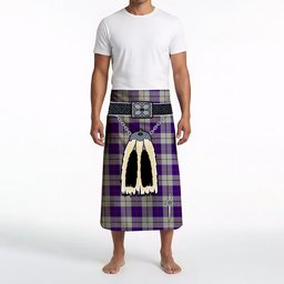 ScotsTee Shop Scottish MacRae Dress Purple 1 Clan Highland Kilt Sporran Tartan Beach Towel