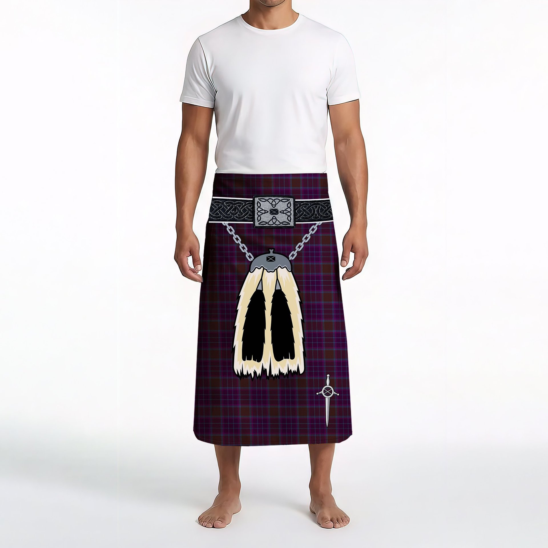ScotsTee Shop Scottish Phillips Clan Highland Kilt Sporran Tartan Beach Towel
