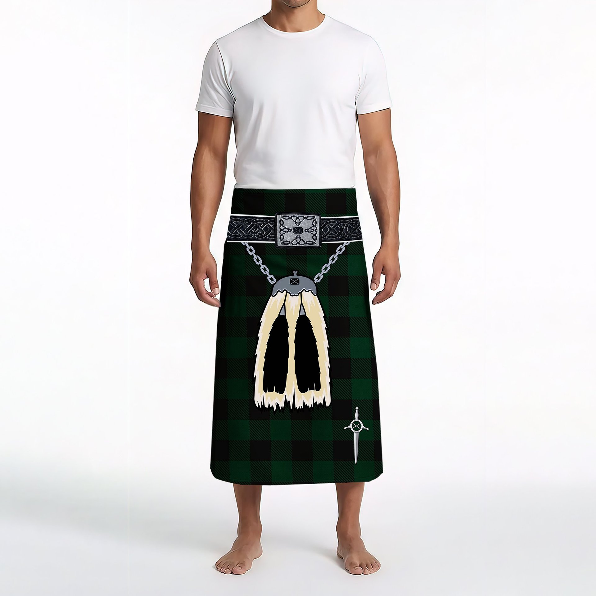 ScotsTee Shop Scottish Rob Roy Hunting Clan Highland Kilt Sporran Tartan Beach Towel