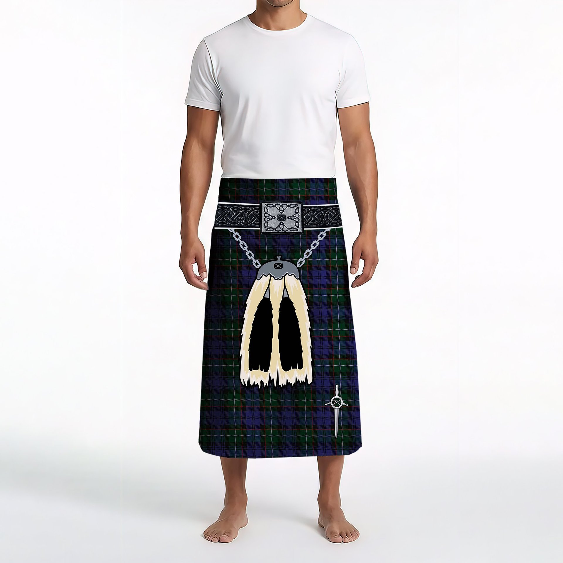 ScotsTee Shop Scottish Semple Clan Highland Kilt Sporran Tartan Beach Towel
