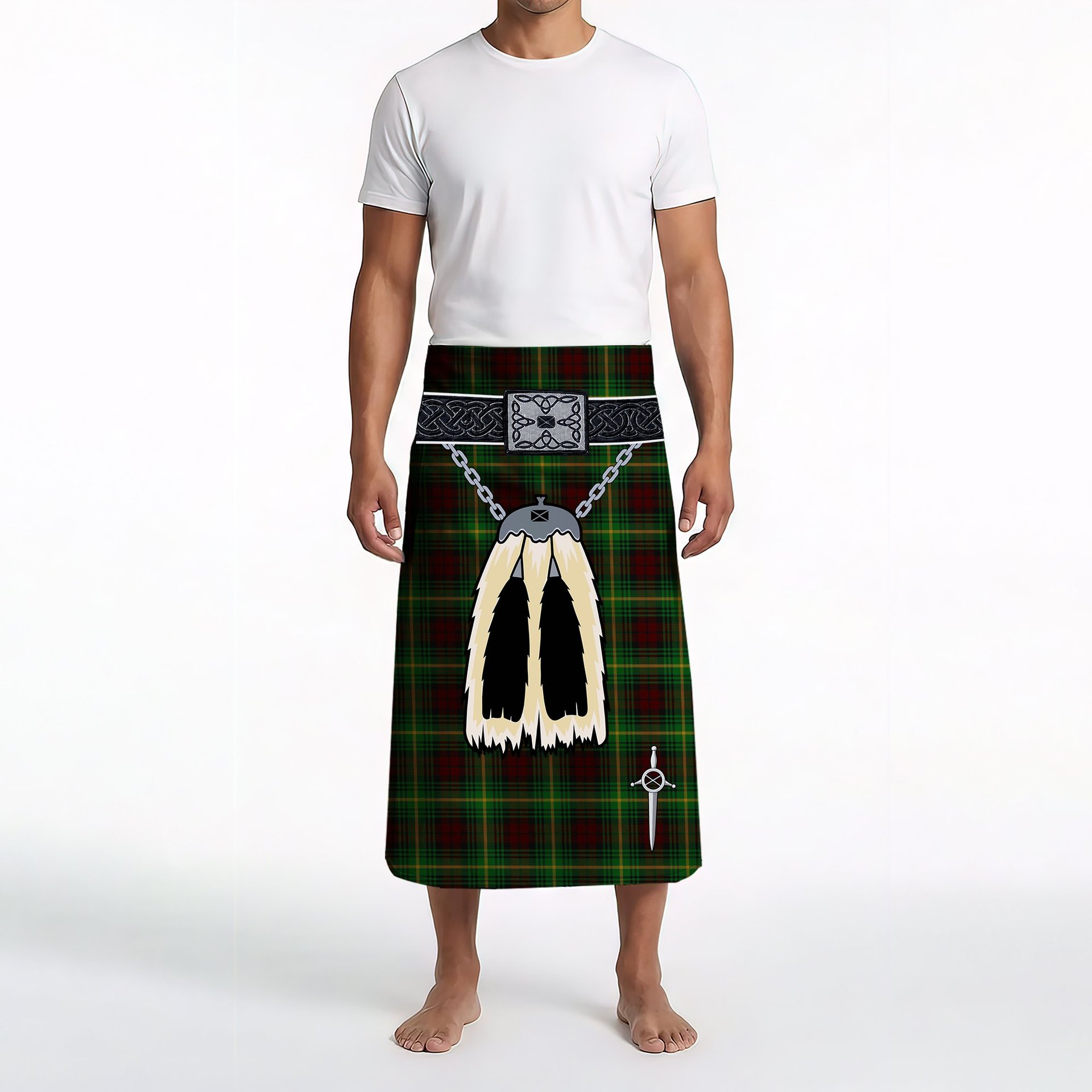 ScotsTee Shop Scottish Martin Clan Highland Kilt Sporran Tartan Beach Towel