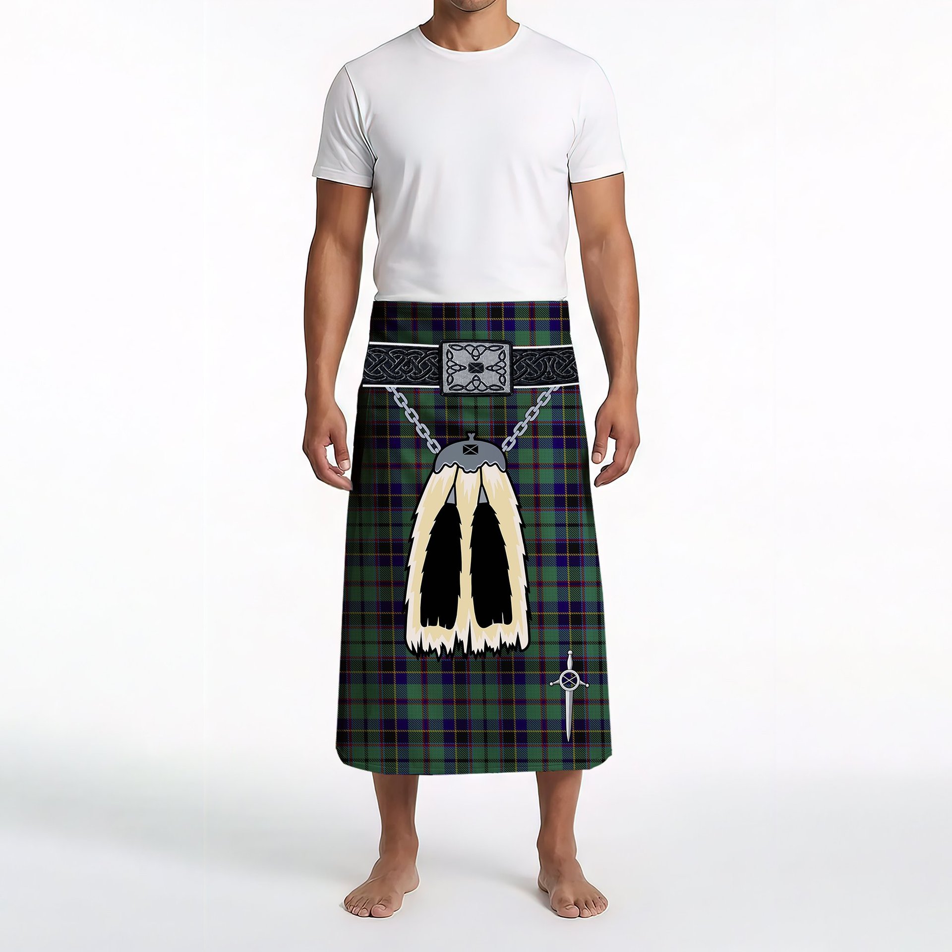 ScotsTee Shop Scottish Stephenson Clan Highland Kilt Sporran Tartan Beach Towel