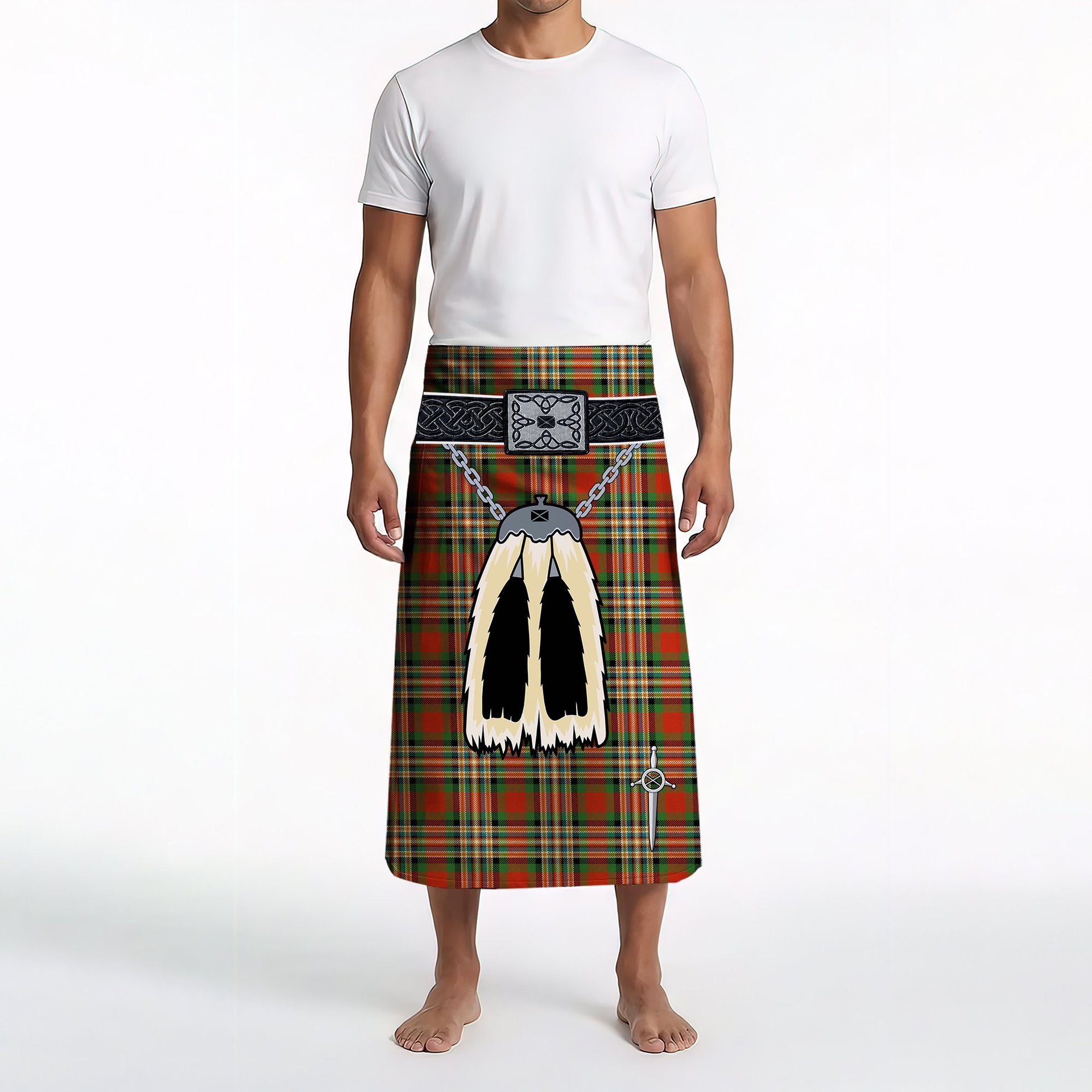 ScotsTee Shop Scottish MakGill Ancient Clan Highland Kilt Sporran Tartan Beach Towel
