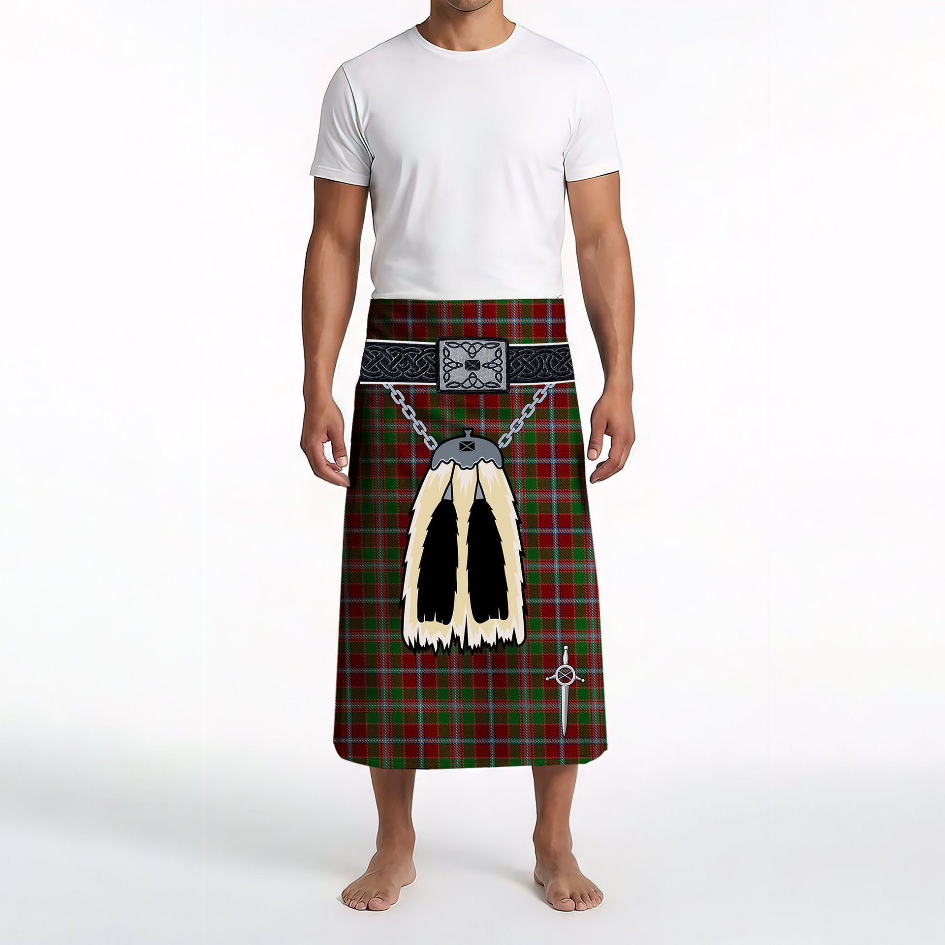 ScotsTee Shop Scottish Moray of Abercairny Clan Highland Kilt Sporran Tartan Beach Towel