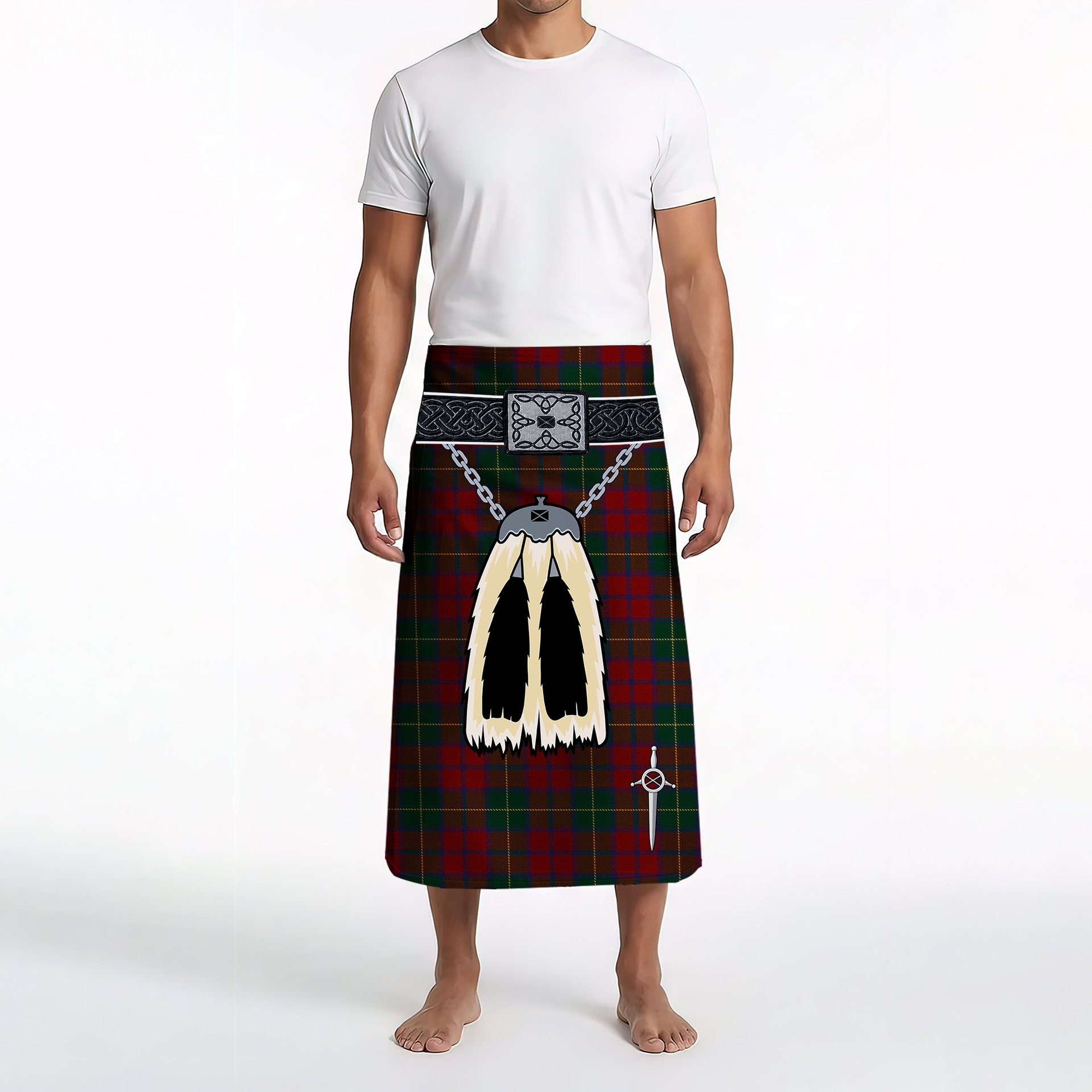 ScotsTee Shop Scottish McCarthy Old Clan Highland Kilt Sporran Tartan Beach Towel