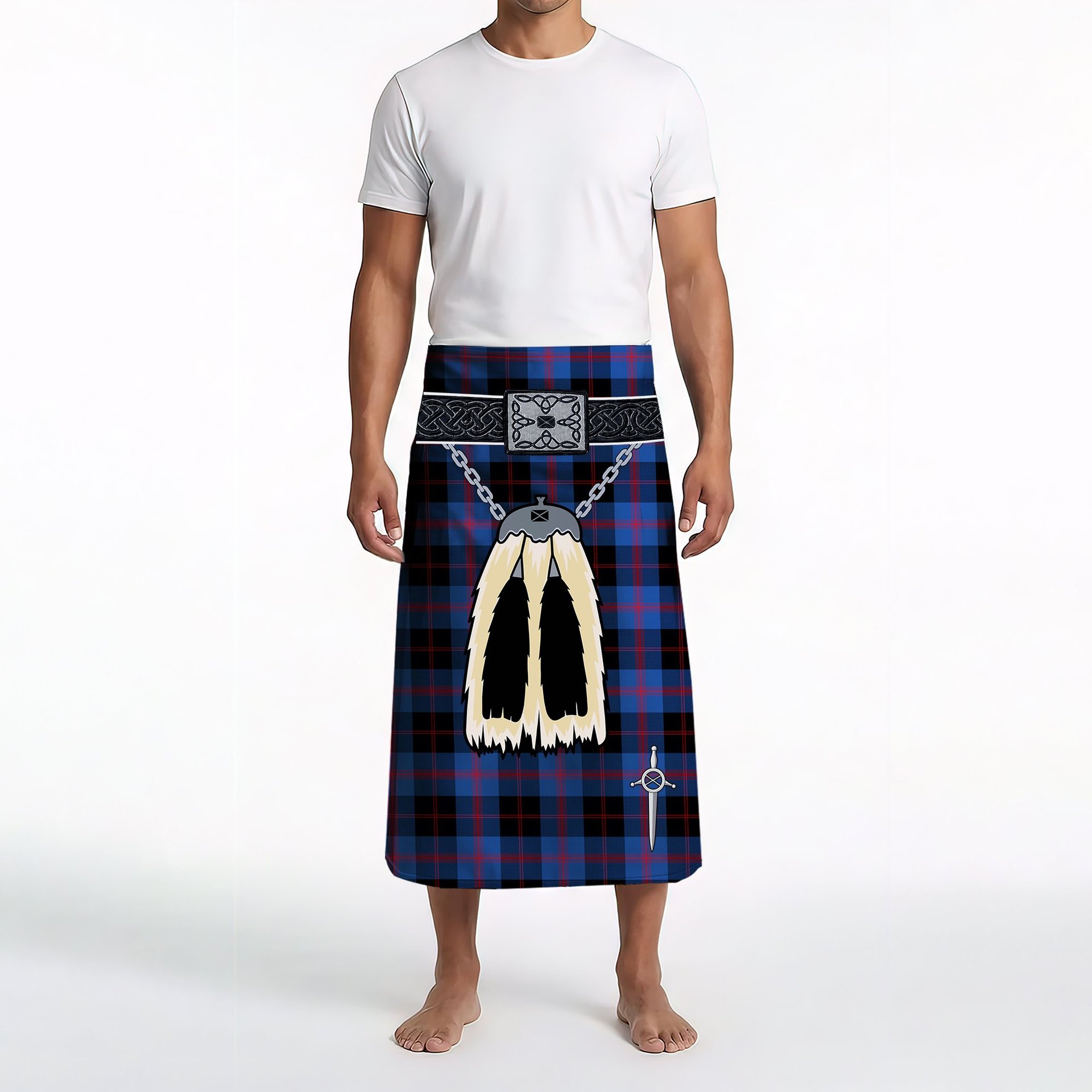 ScotsTee Shop Scottish Maule Modem Clan Highland Kilt Sporran Tartan Beach Towel
