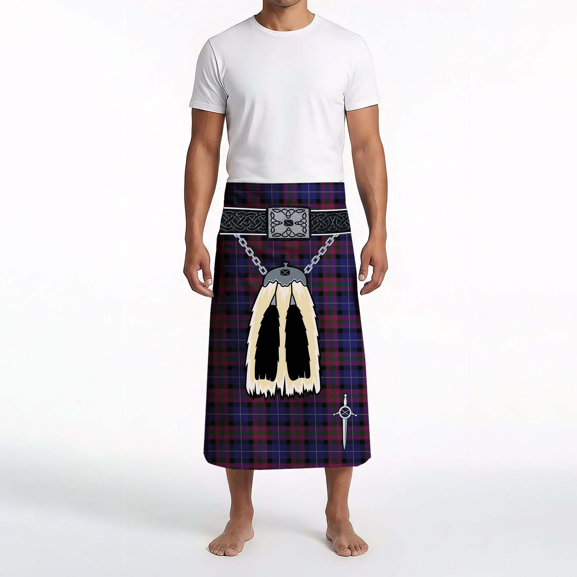 ScotsTee Shop Scottish Pride of Scotland Clan Highland Kilt Sporran Tartan Beach Towel