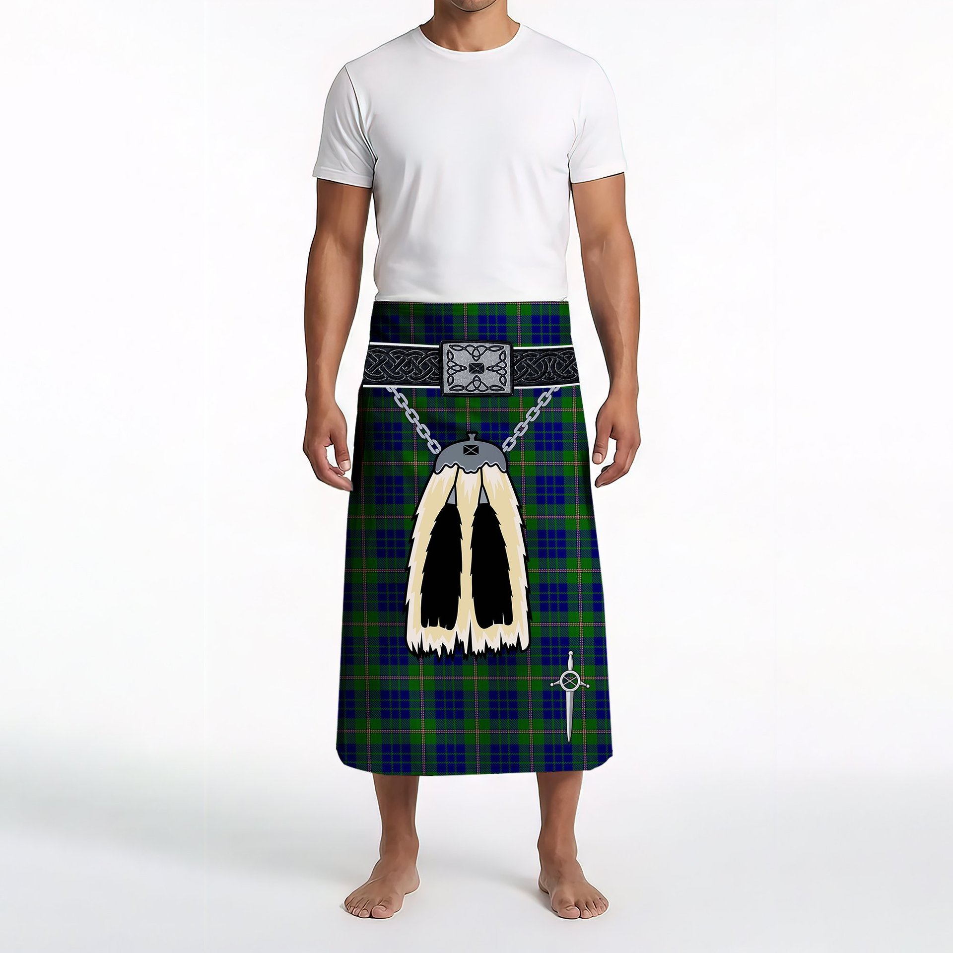 ScotsTee Shop Scottish Nowell Clan Highland Kilt Sporran Tartan Beach Towel