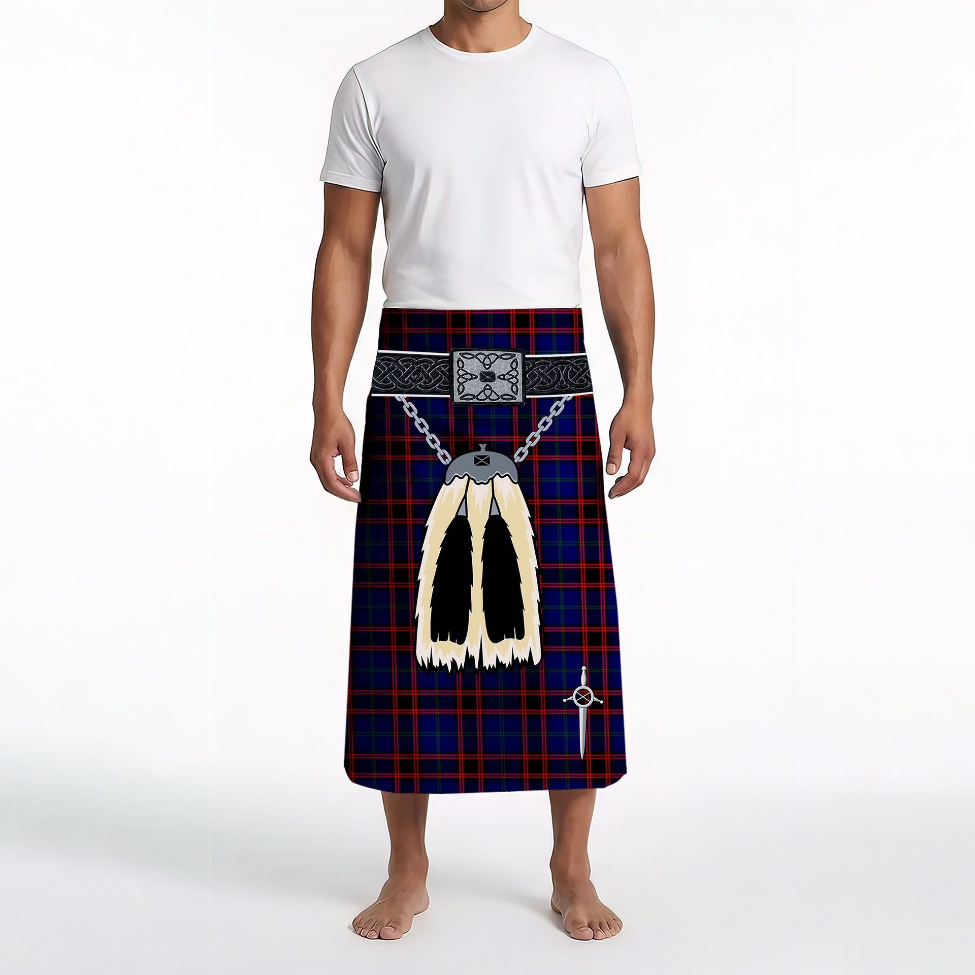 ScotsTee Shop Scottish Wedderburn Clan Highland Kilt Sporran Tartan Beach Towel