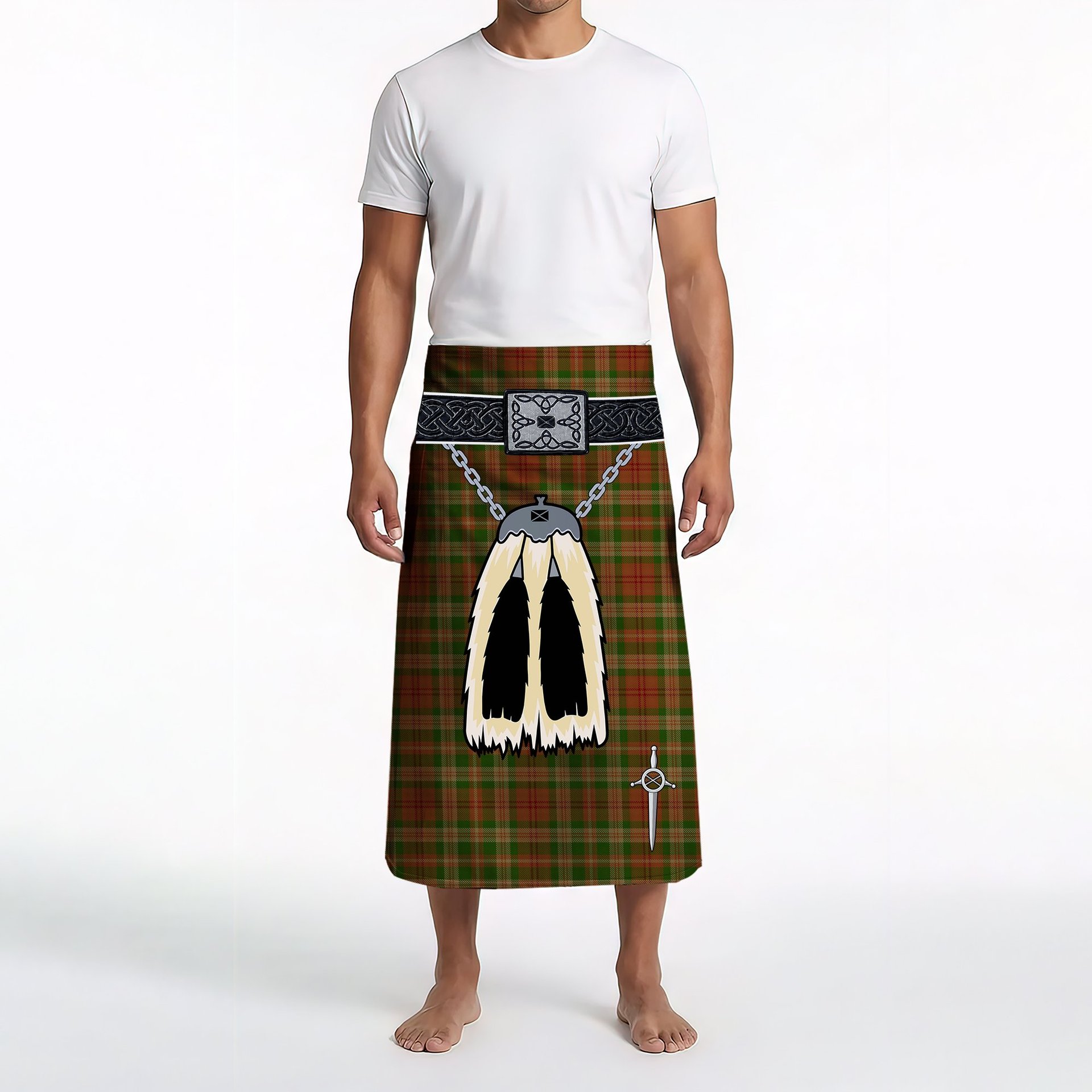 ScotsTee Shop Scottish Pierce Clan Highland Kilt Sporran Tartan Beach Towel