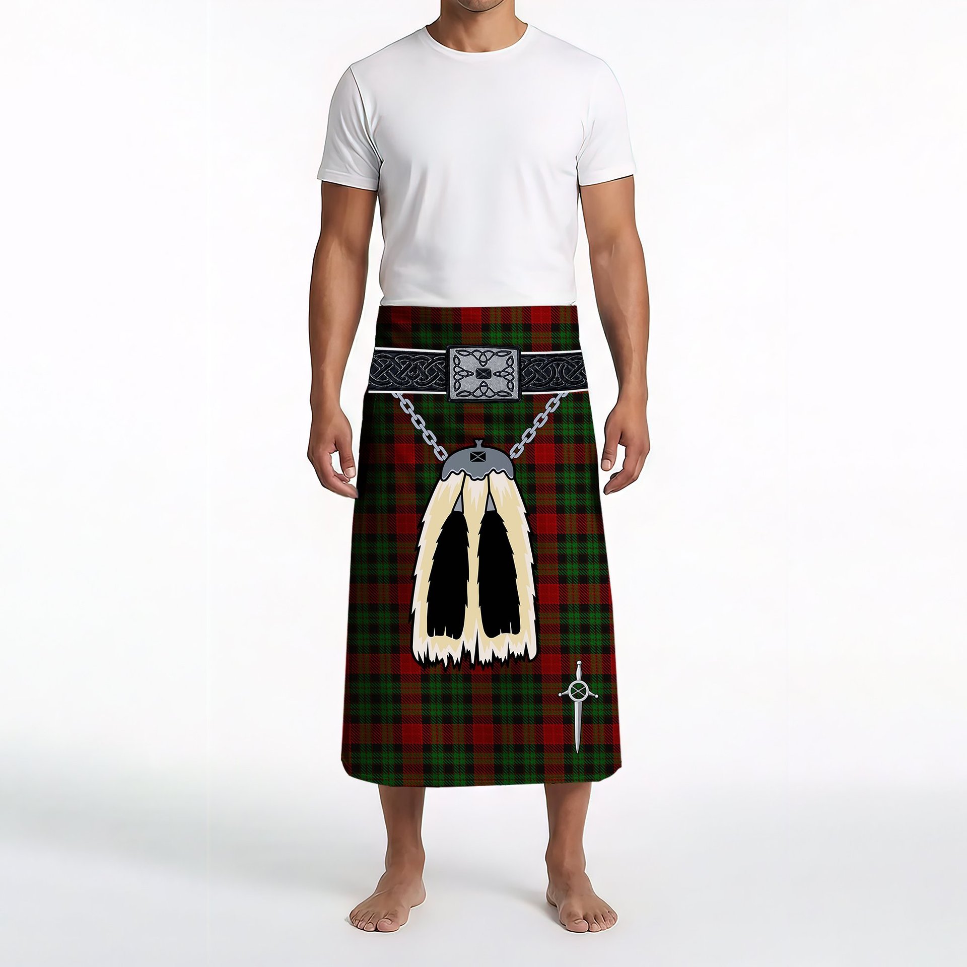 ScotsTee Shop Scottish Murdoch Dalgliesh Clan Highland Kilt Sporran Tartan Beach Towel