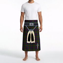 ScotsTee Shop Scottish Mann Clan Highland Kilt Sporran Tartan Beach Towel