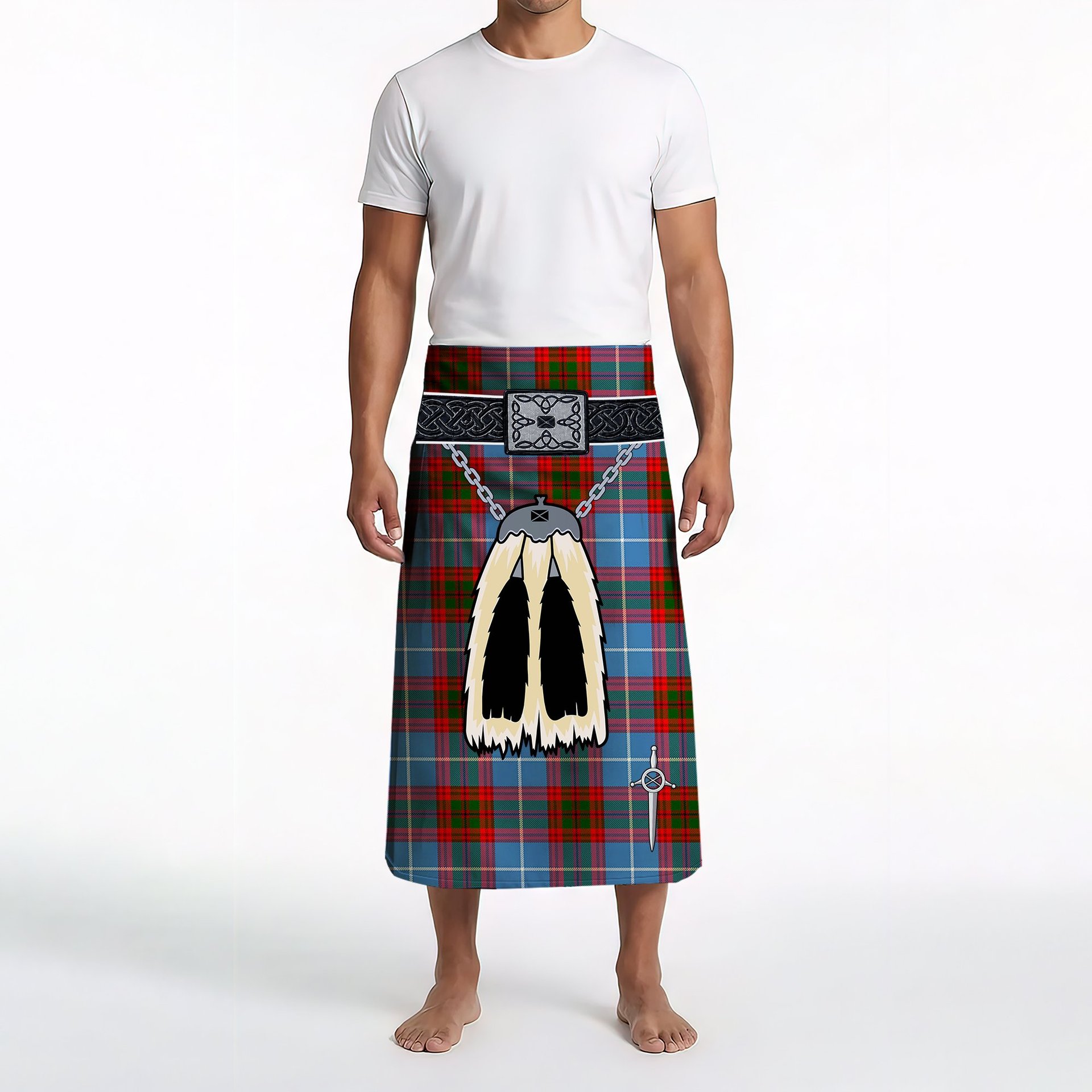 ScotsTee Shop Scottish Pennycook Clan Highland Kilt Sporran Tartan Beach Towel