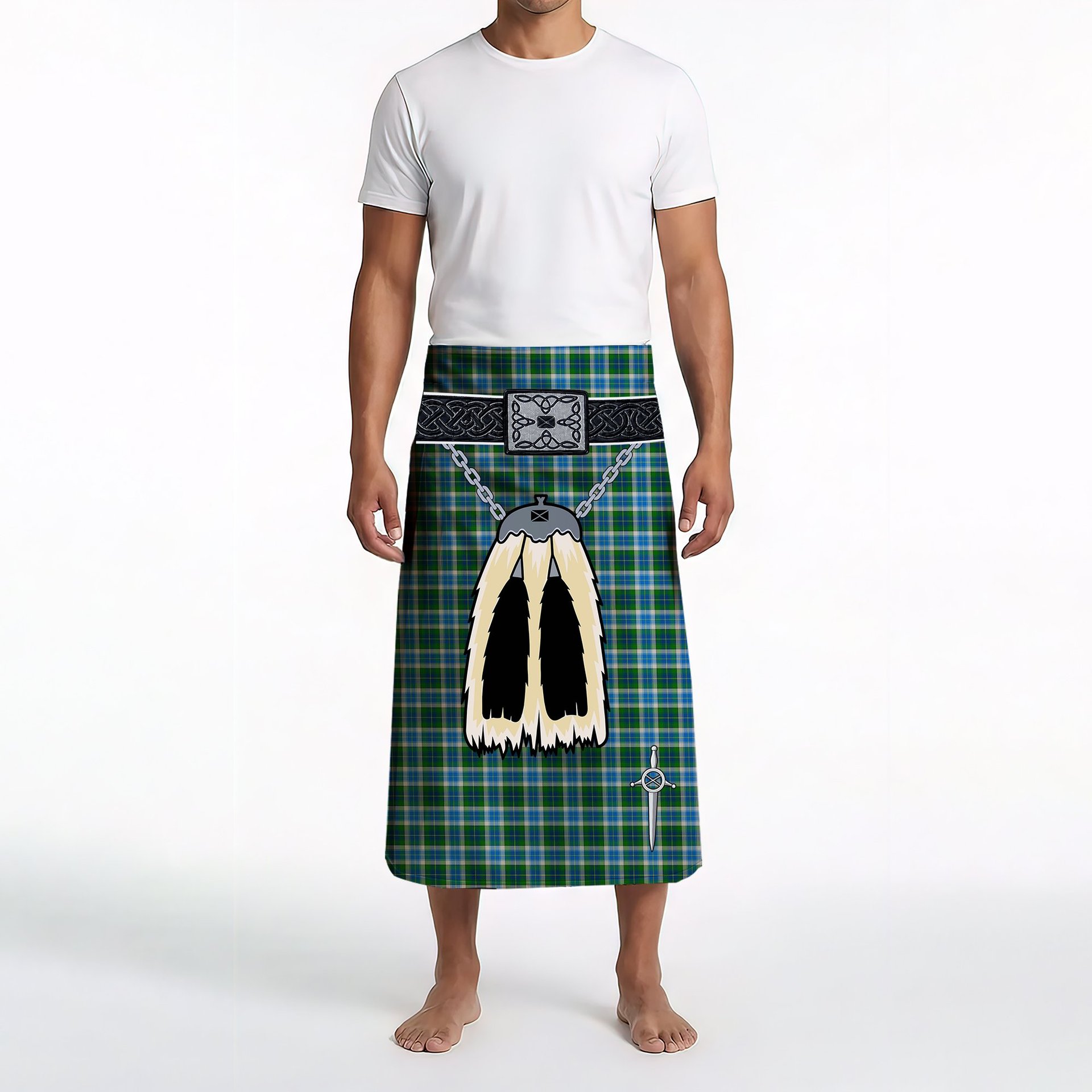 ScotsTee Shop Scottish Robinson Barbara Ann Clan Highland Kilt Sporran Tartan Beach Towel