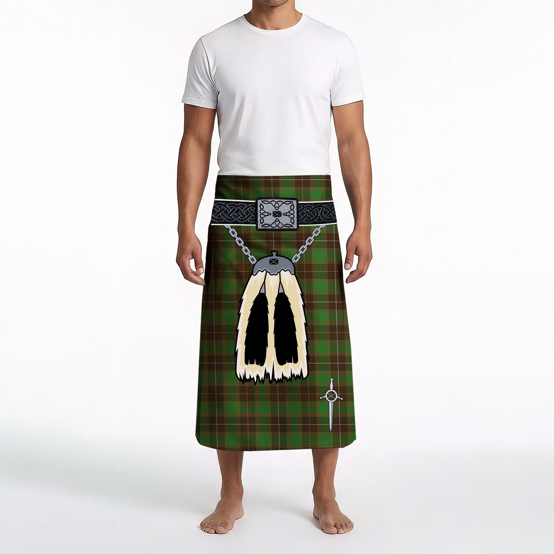 ScotsTee Shop Scottish MacPhee Hunting Ancient Clan Highland Kilt Sporran Tartan Beach Towel