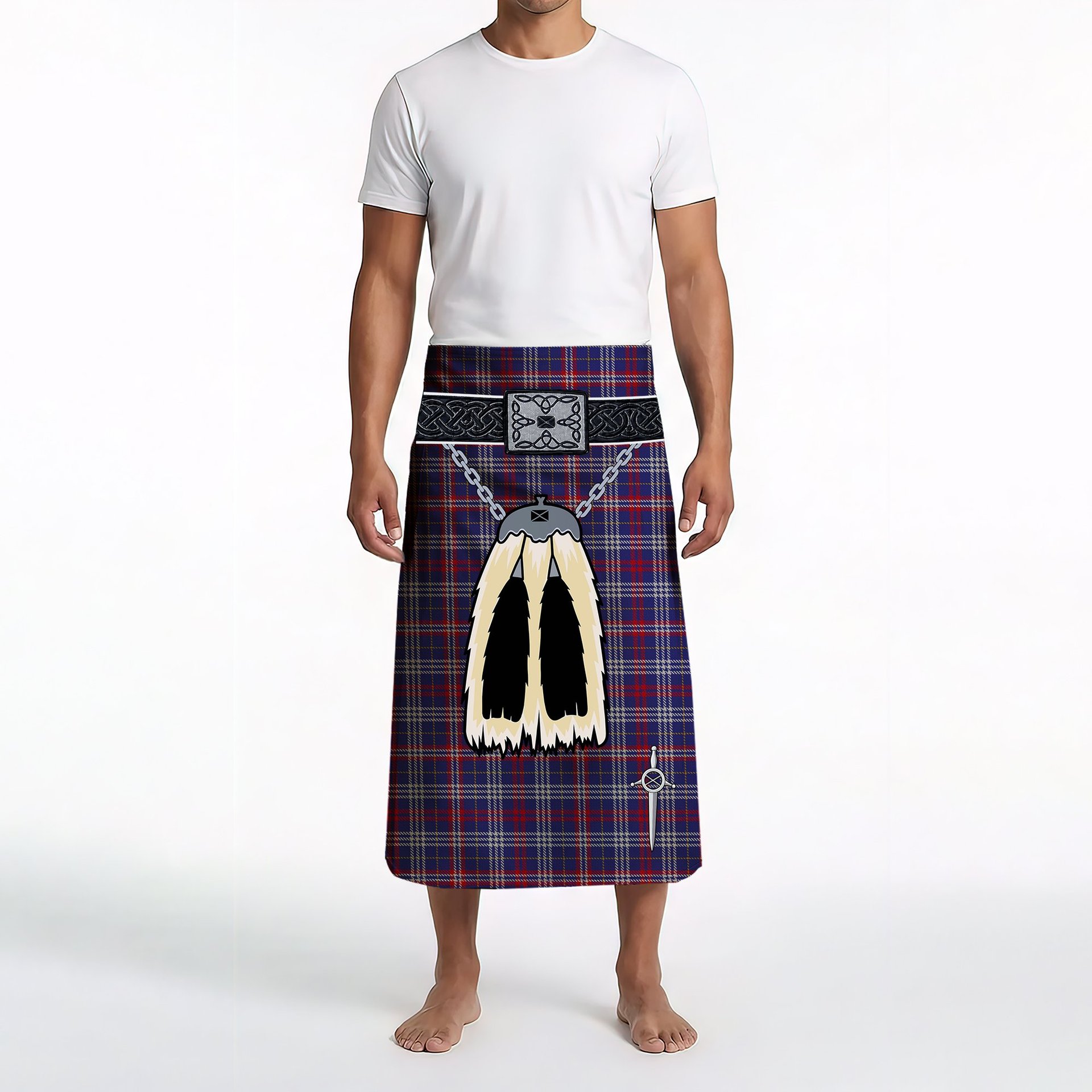 ScotsTee Shop Scottish Parker USA Clan Highland Kilt Sporran Tartan Beach Towel