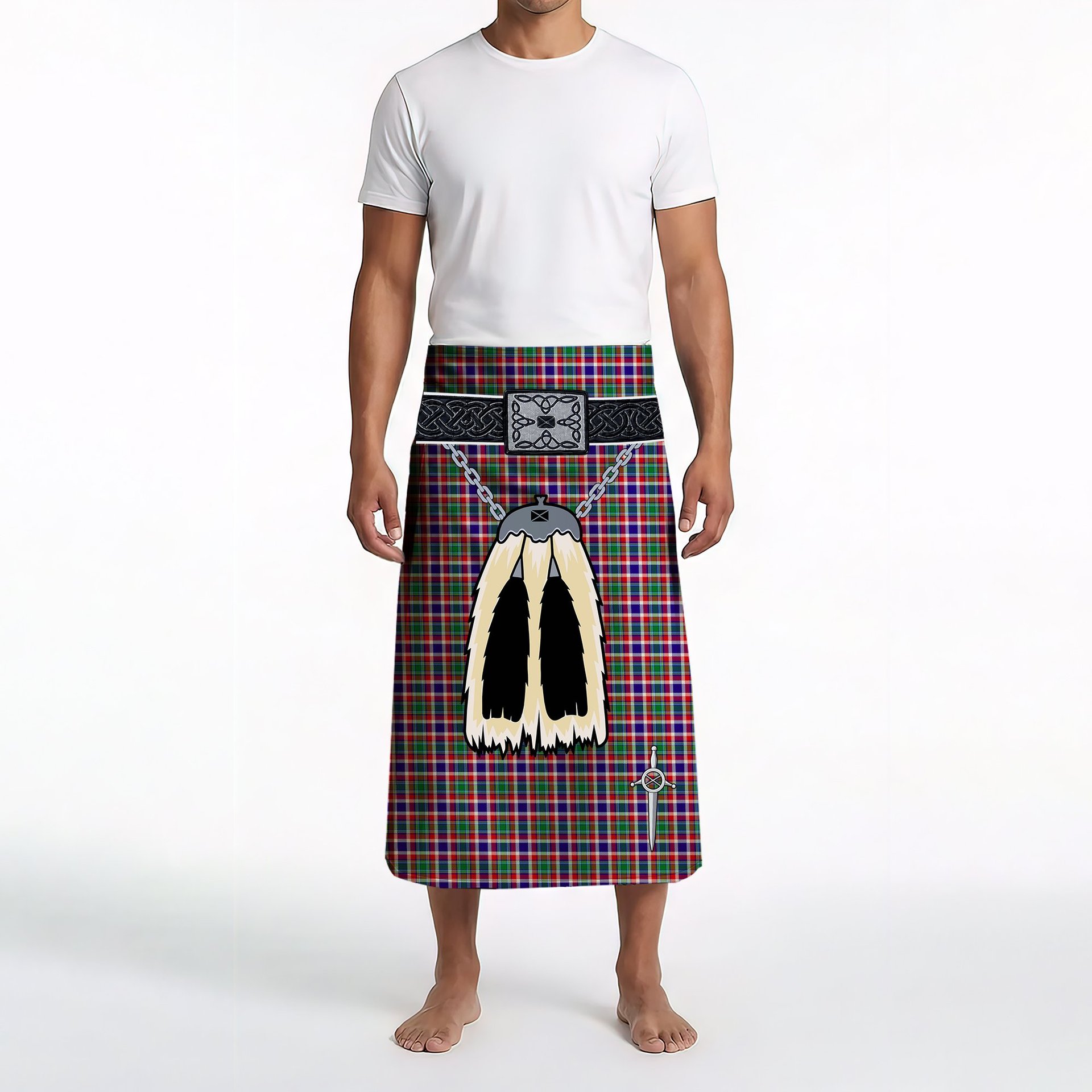 ScotsTee Shop Scottish Ohio District Clan Highland Kilt Sporran Tartan Beach Towel