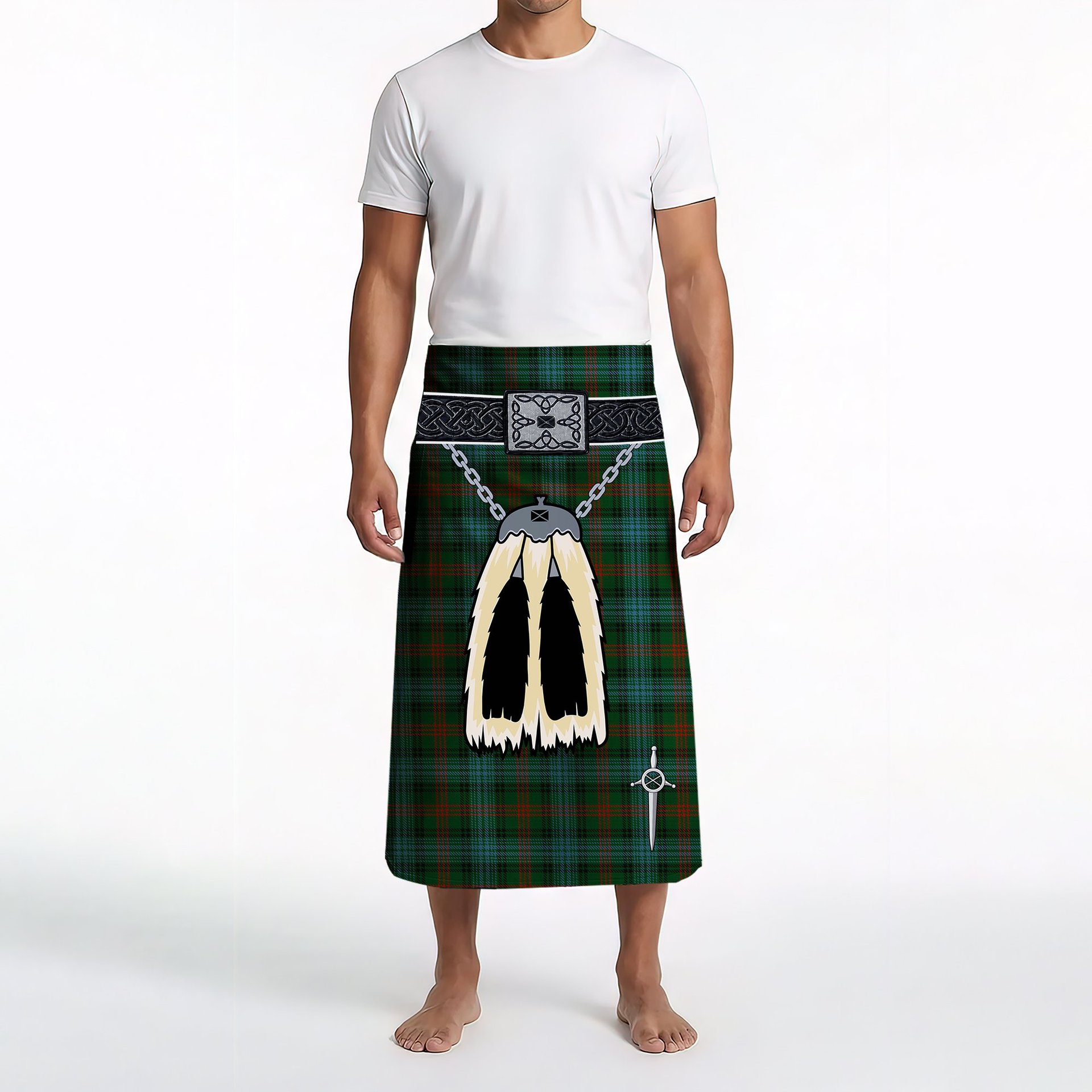 ScotsTee Shop Scottish Ross Hunting Clan Highland Kilt Sporran Tartan Beach Towel