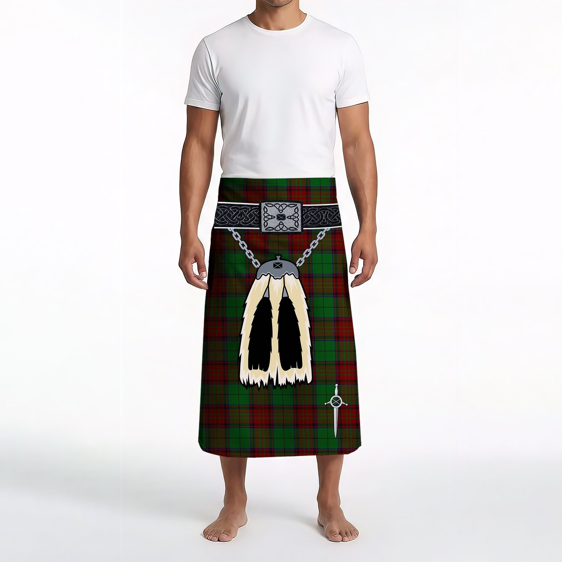 ScotsTee Shop Scottish McInery Clan Highland Kilt Sporran Tartan Beach Towel