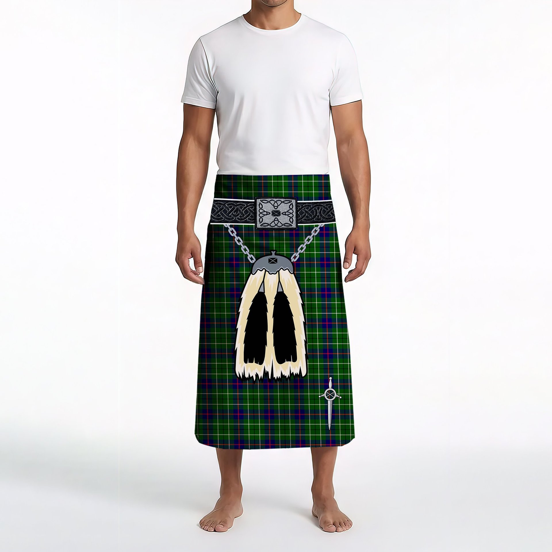 ScotsTee Shop Scottish Duncan Clan Highland Kilt Sporran Tartan Beach Towel