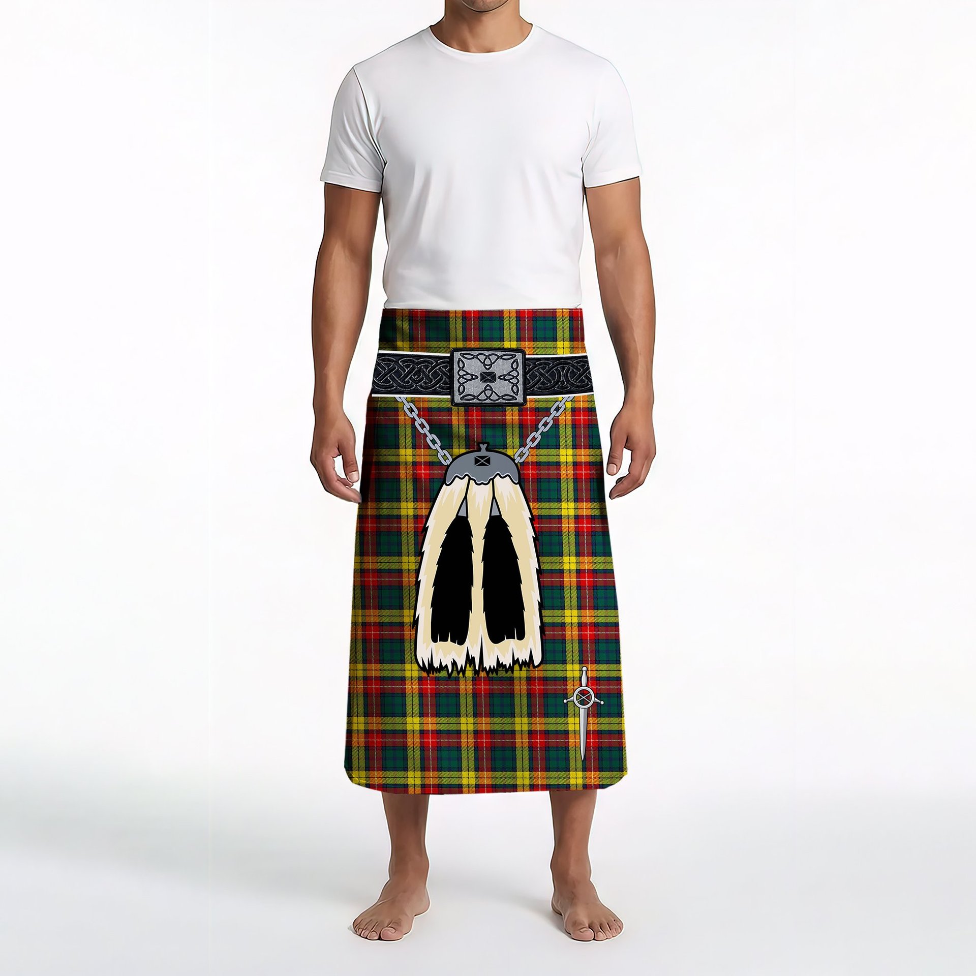 ScotsTee Shop Scottish Masterton Clan Highland Kilt Sporran Tartan Beach Towel