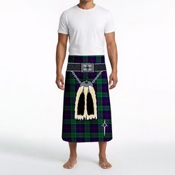 ScotsTee Shop Scottish MacTaggart Johnstons Clan Highland Kilt Sporran Tartan Beach Towel