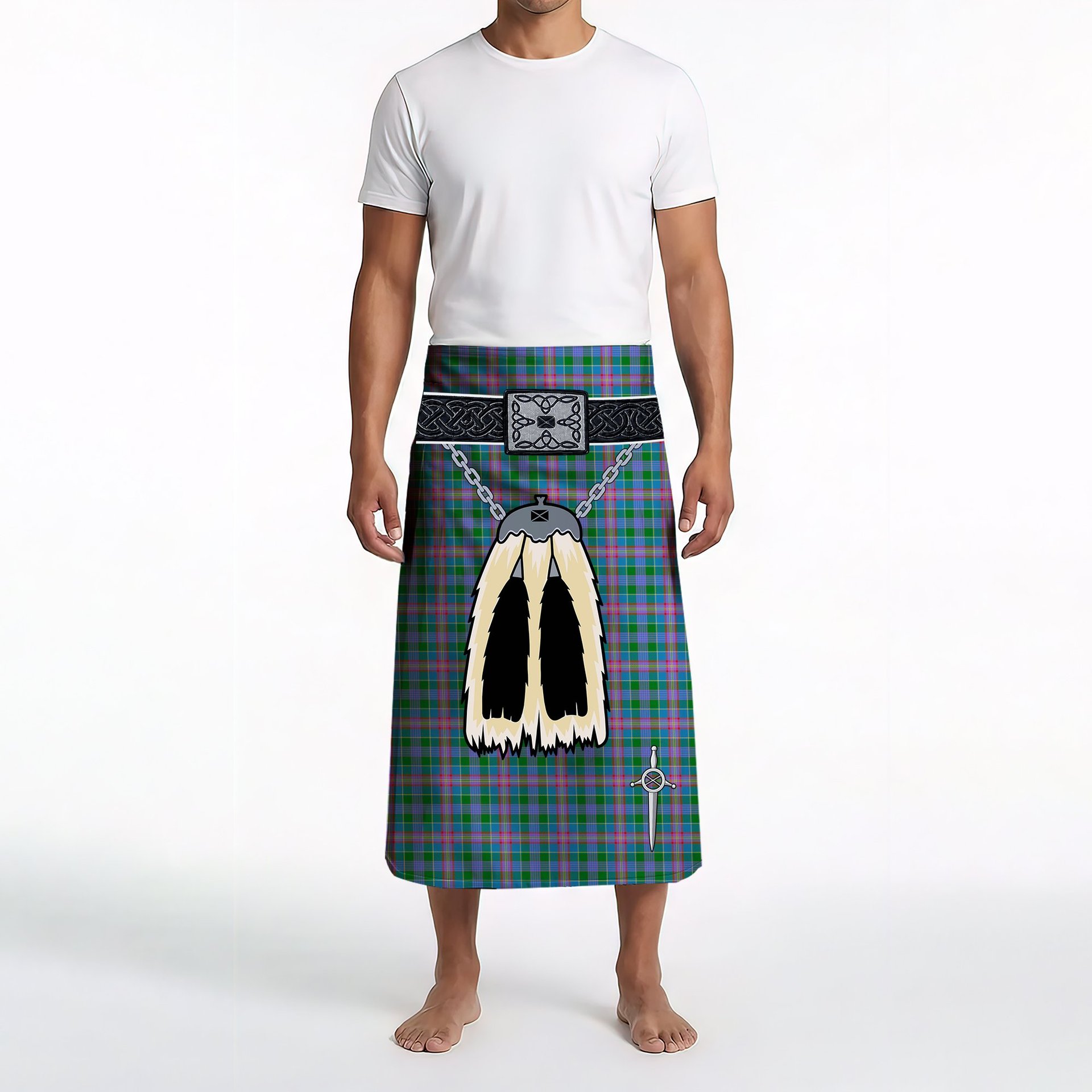ScotsTee Shop Scottish Ralston Clan Highland Kilt Sporran Tartan Beach Towel