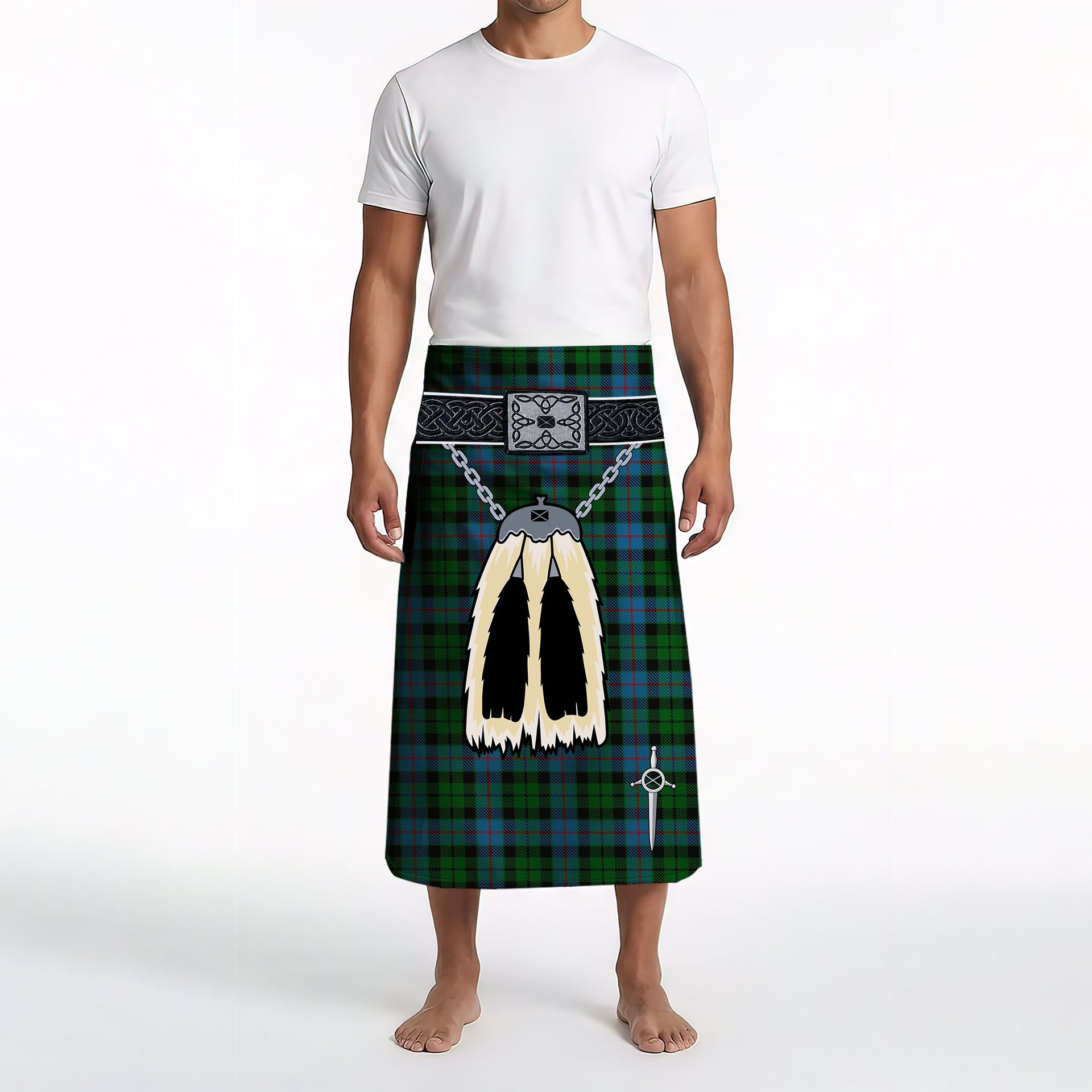 ScotsTee Shop Scottish Morrison Society Clan Highland Kilt Sporran Tartan Beach Towel
