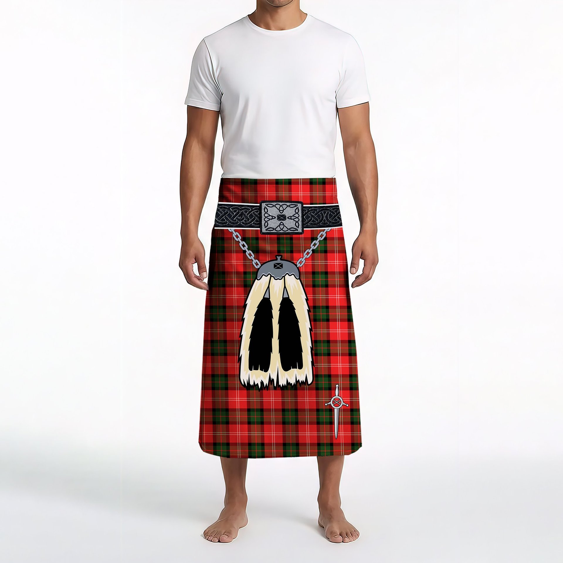 ScotsTee Shop Scottish Nisbet Modern Clan Highland Kilt Sporran Tartan Beach Towel