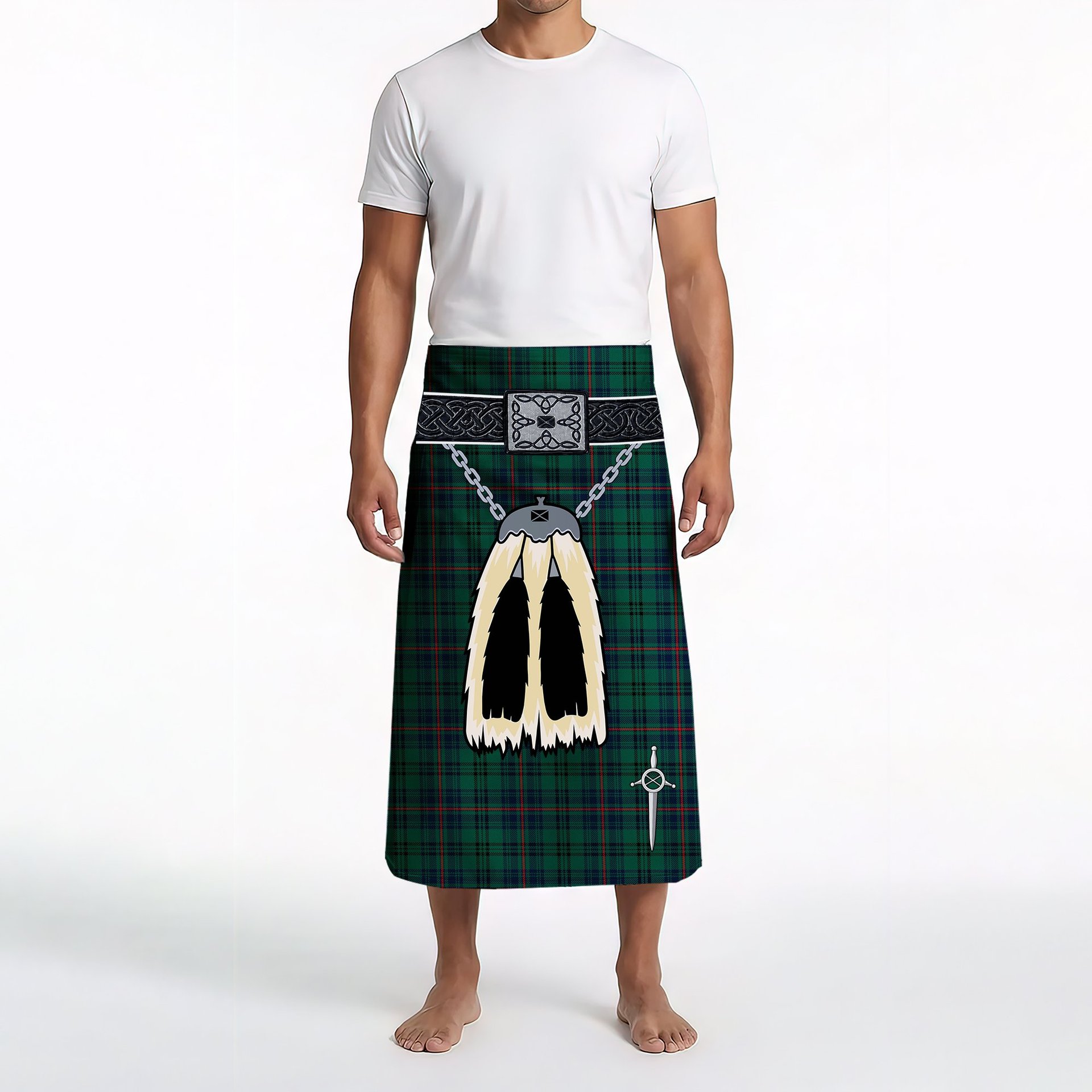 ScotsTee Shop Scottish Walker Hunting Modern Clan Highland Kilt Sporran Tartan Beach Towel