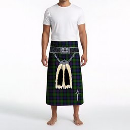 ScotsTee Shop Scottish Murray of Atholl Clan Highland Kilt Sporran Tartan Beach Towel