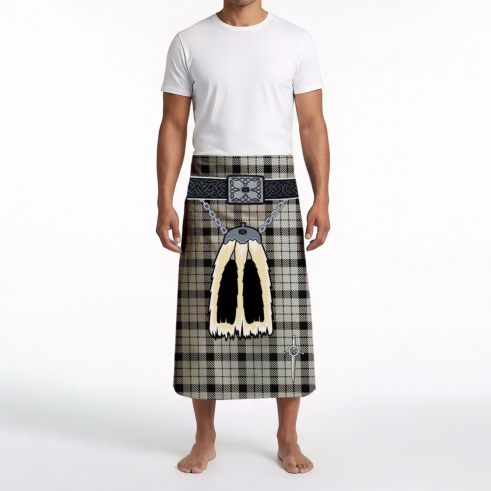 ScotsTee Shop Scottish Wallace Dress Clan Highland Kilt Sporran Tartan Beach Towel