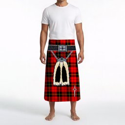 ScotsTee Shop Scottish Wallace Hunting Red Clan Highland Kilt Sporran Tartan Beach Towel