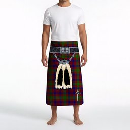 ScotsTee Shop Scottish MacTier of Durris Clan Highland Kilt Sporran Tartan Beach Towel