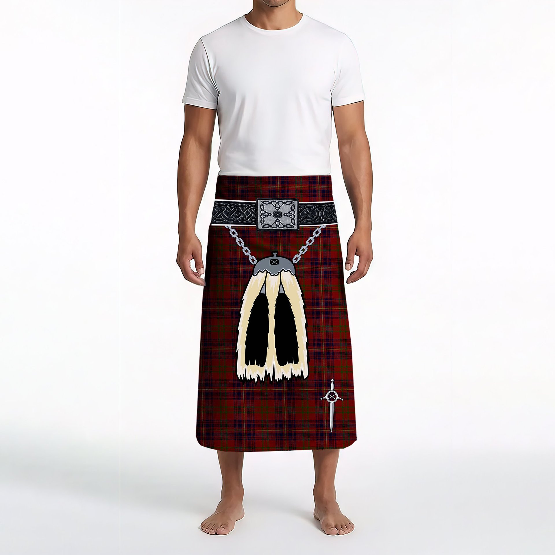 ScotsTee Shop Scottish Walker Clan Highland Kilt Sporran Tartan Beach Towel