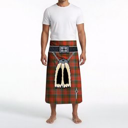ScotsTee Shop Scottish MacPherson Weathered Clan Highland Kilt Sporran Tartan Beach Towel