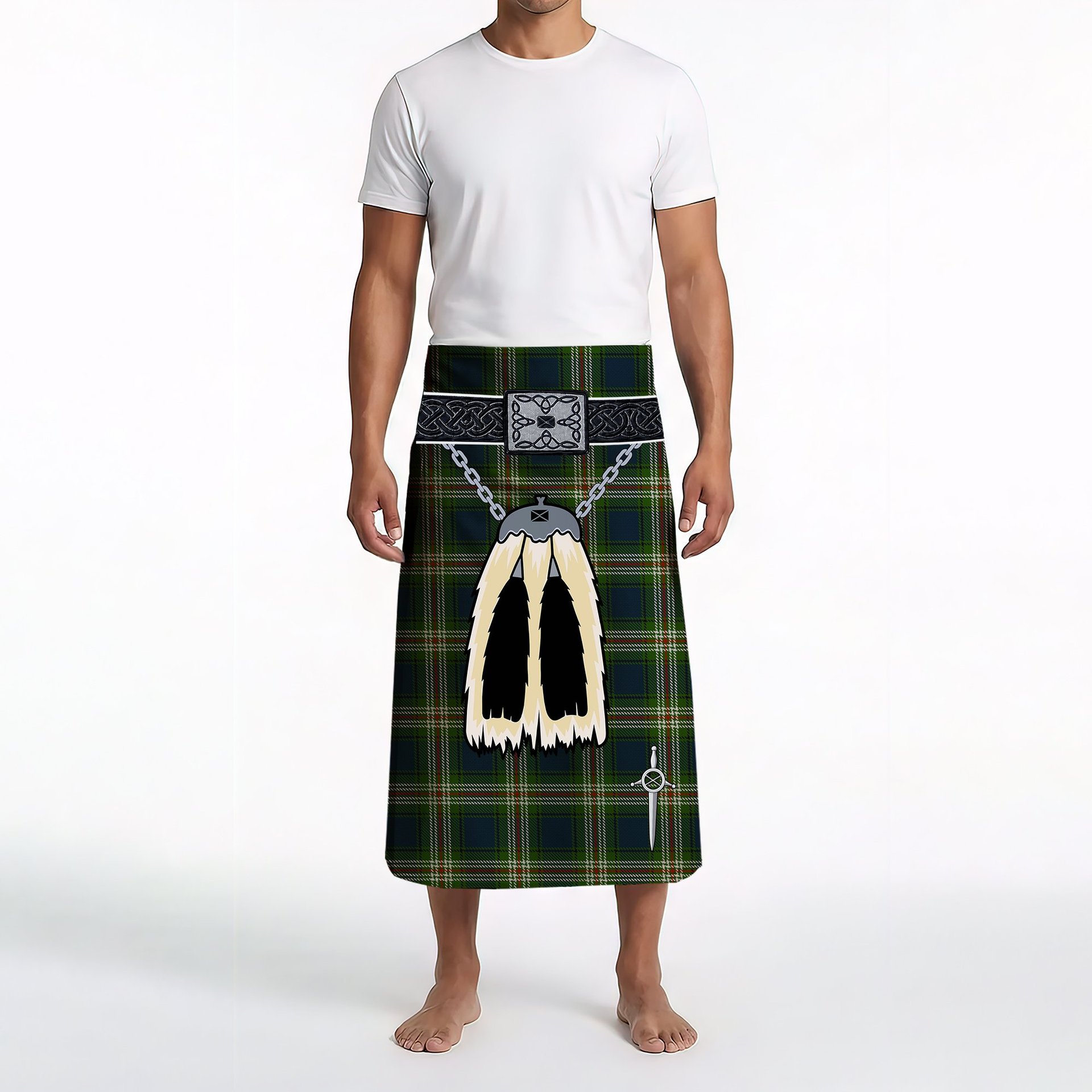 ScotsTee Shop Scottish Todd Clan Highland Kilt Sporran Tartan Beach Towel