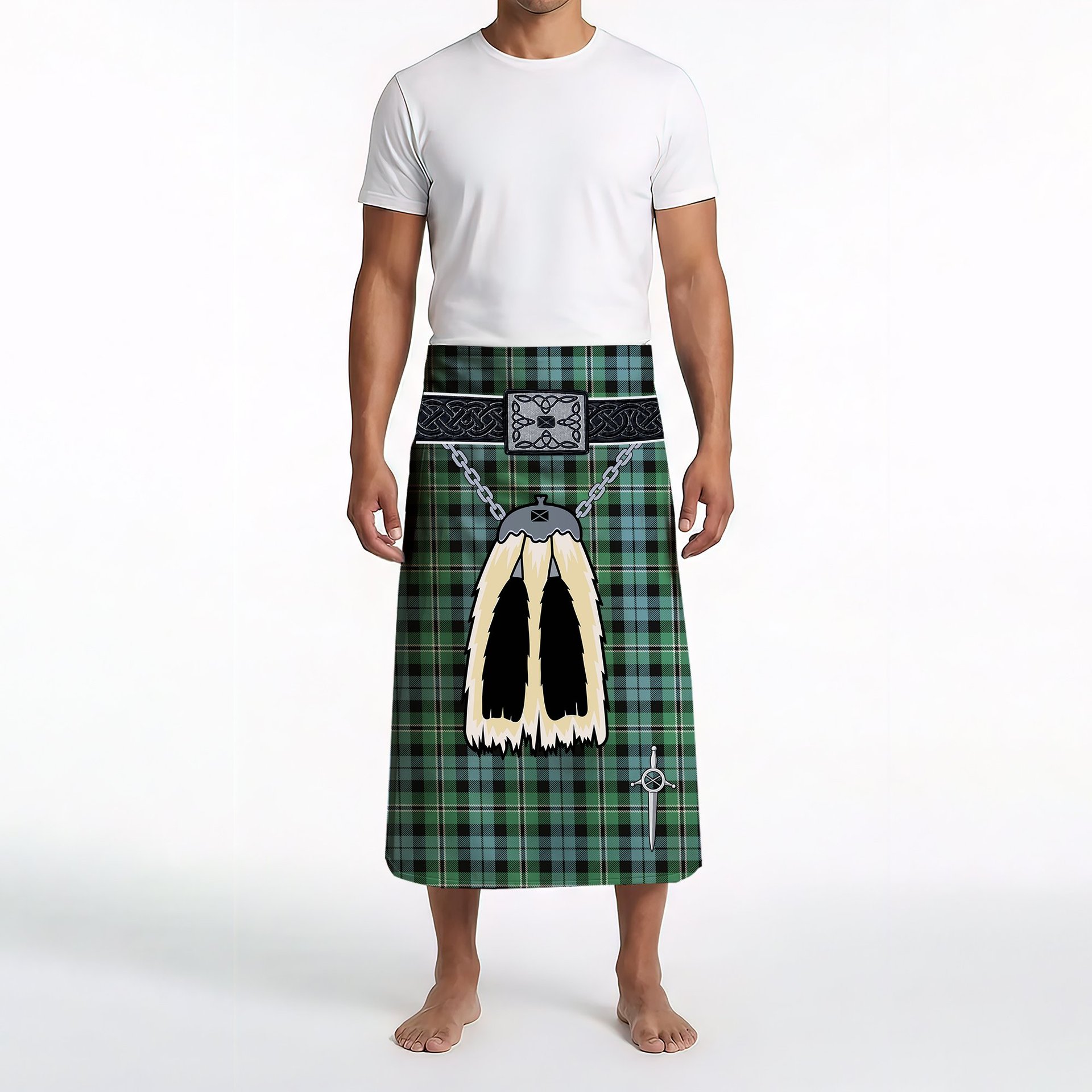 ScotsTee Shop Scottish Melville SC Clan Highland Kilt Sporran Tartan Beach Towel