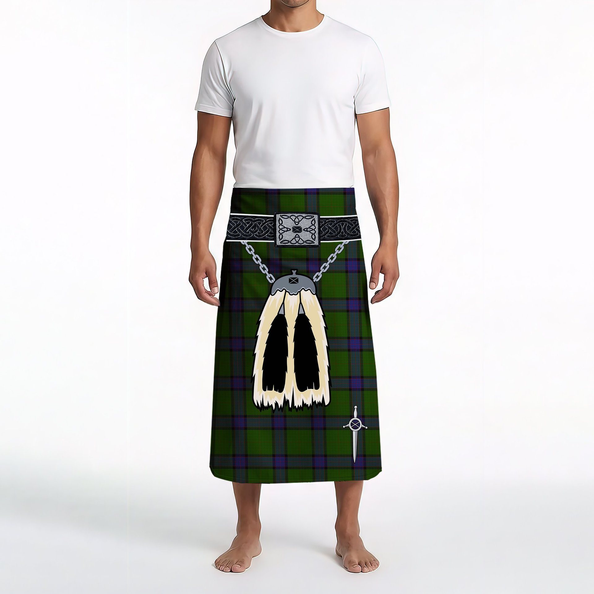 ScotsTee Shop Scottish MacWilliam Hunting Clan Highland Kilt Sporran Tartan Beach Towel