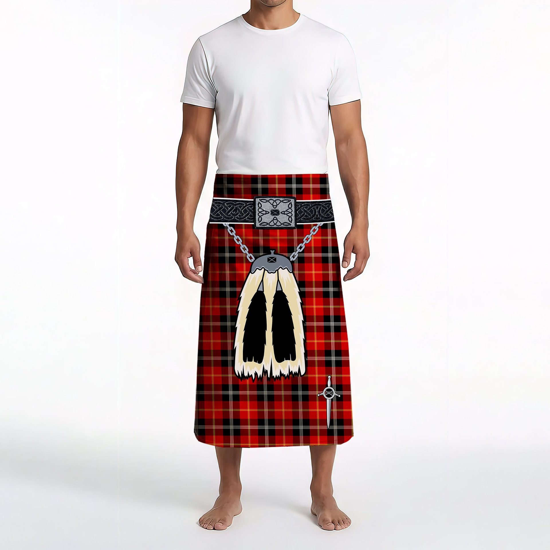 ScotsTee Shop Scottish Marjoribanks SC Clan Highland Kilt Sporran Tartan Beach Towel