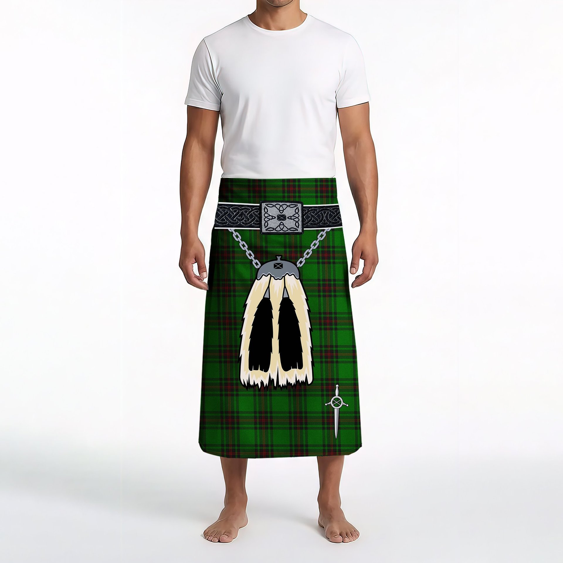 ScotsTee Shop Scottish Primrose Clan Highland Kilt Sporran Tartan Beach Towel